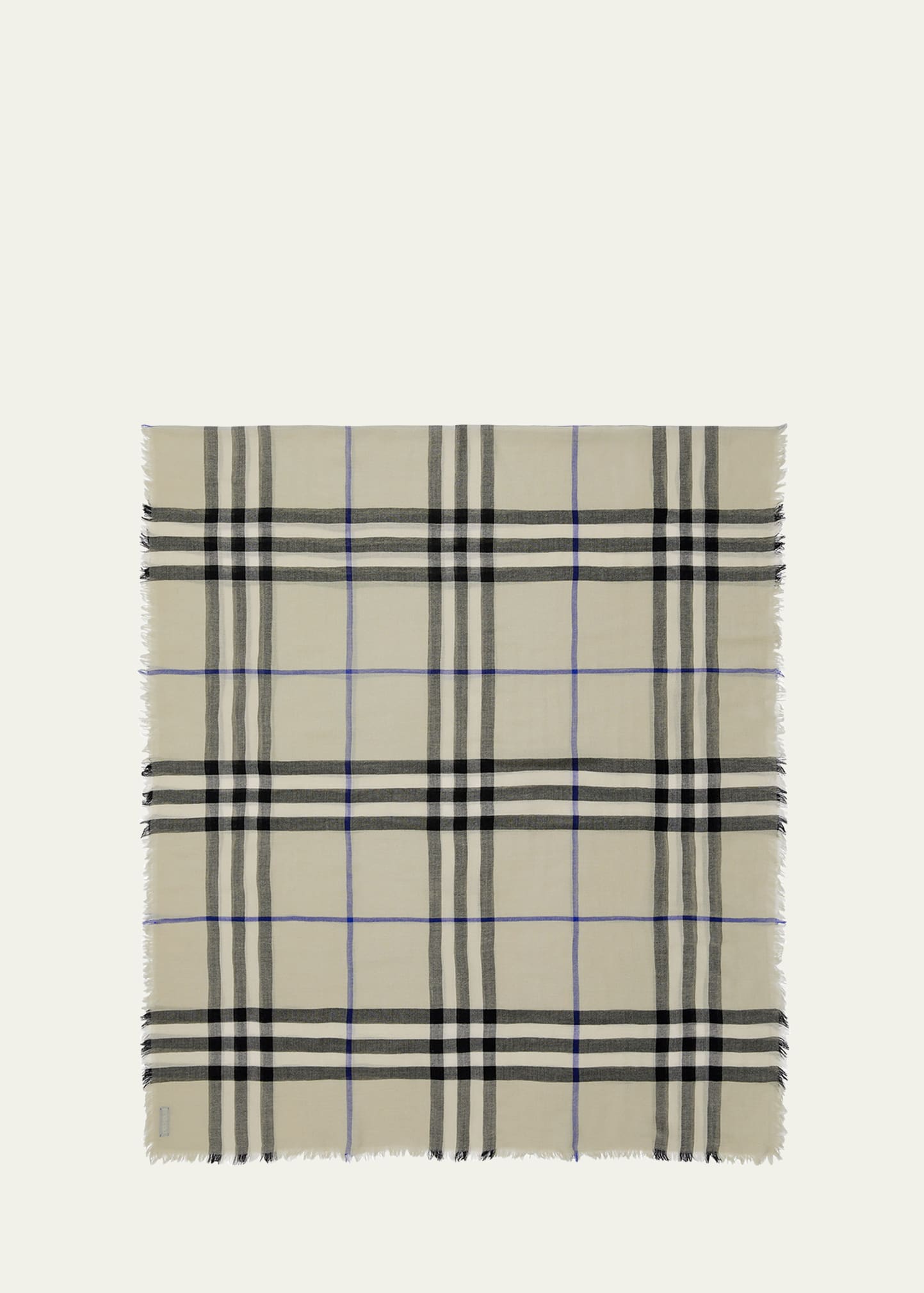 Shop Burberry Giant Check Wool Scarf In Lichen