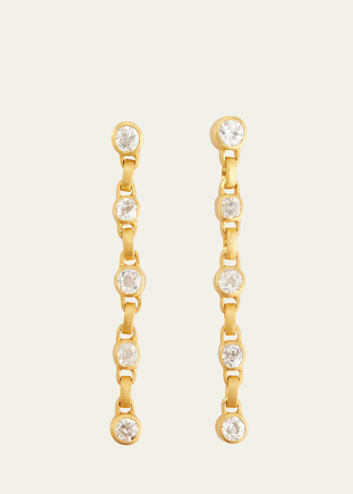 Diamond Signature Chain Earrings