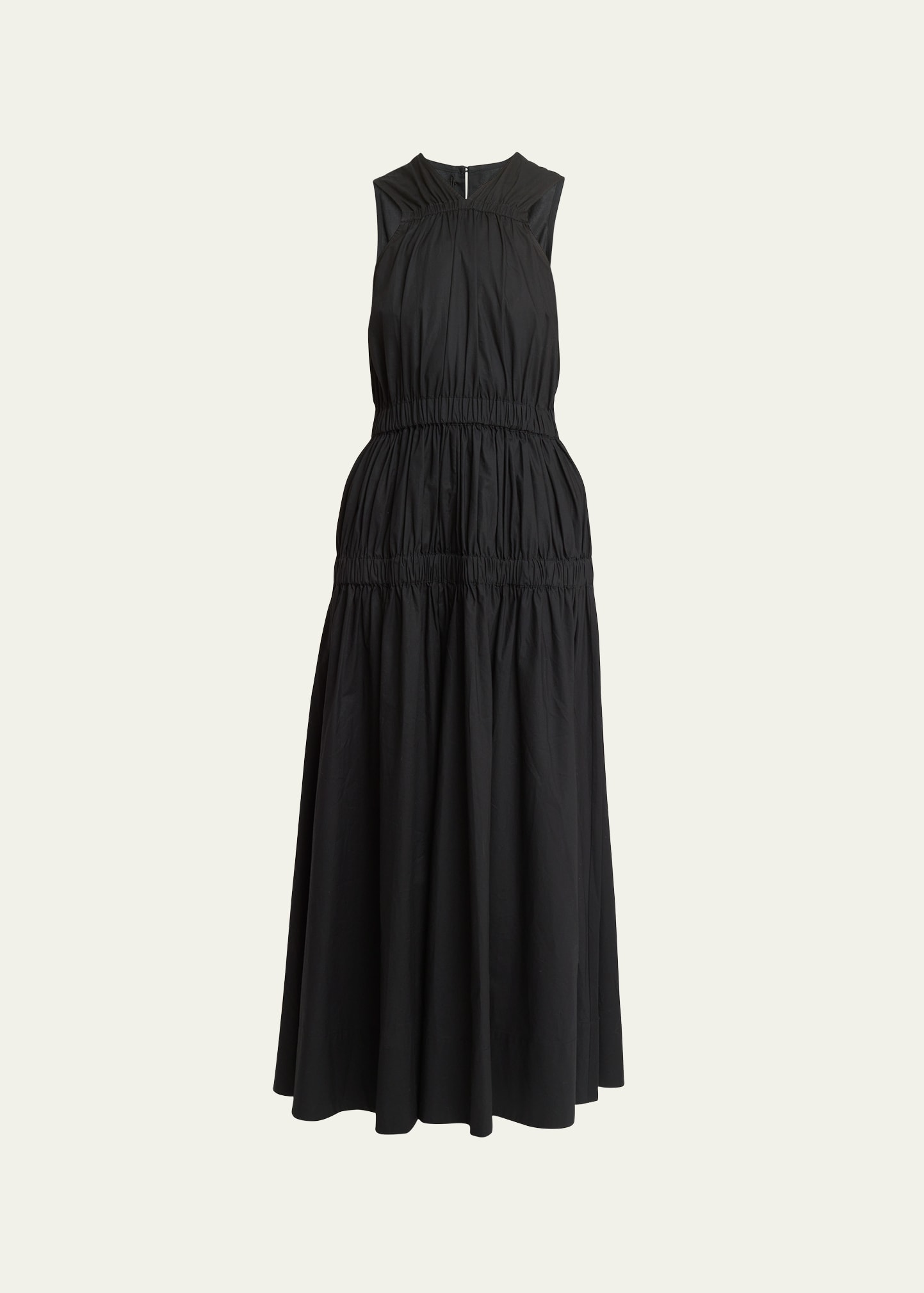 Shop Proenza Schouler White Label Libby Poplin Sleeveless Maxi Dress In Black