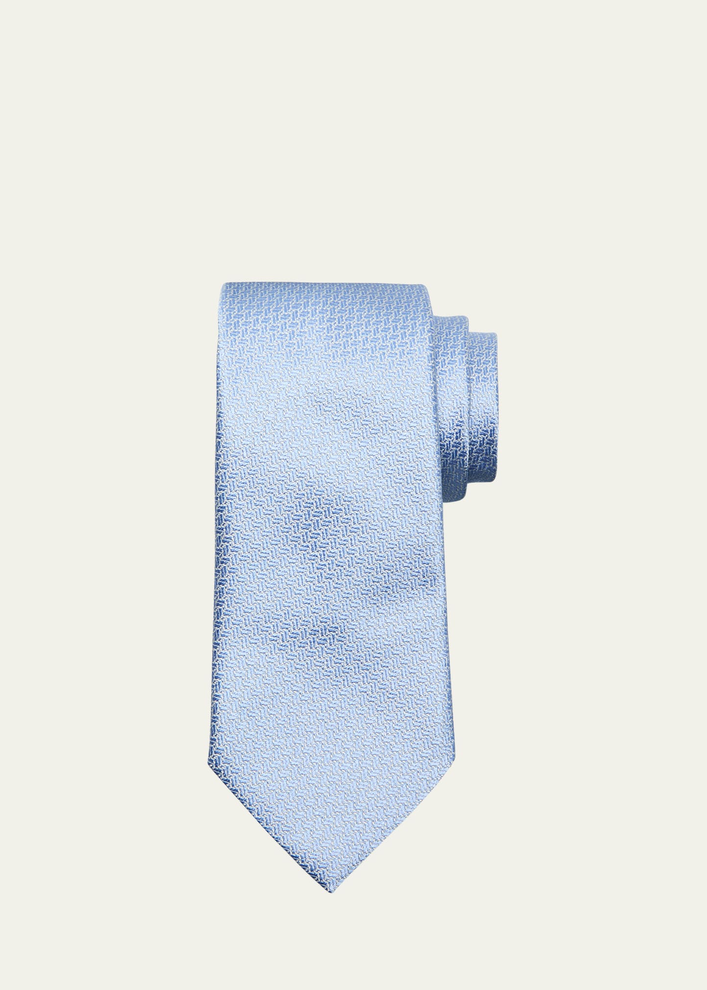 Zegna Men's Silk Jacquard Tie In Blue