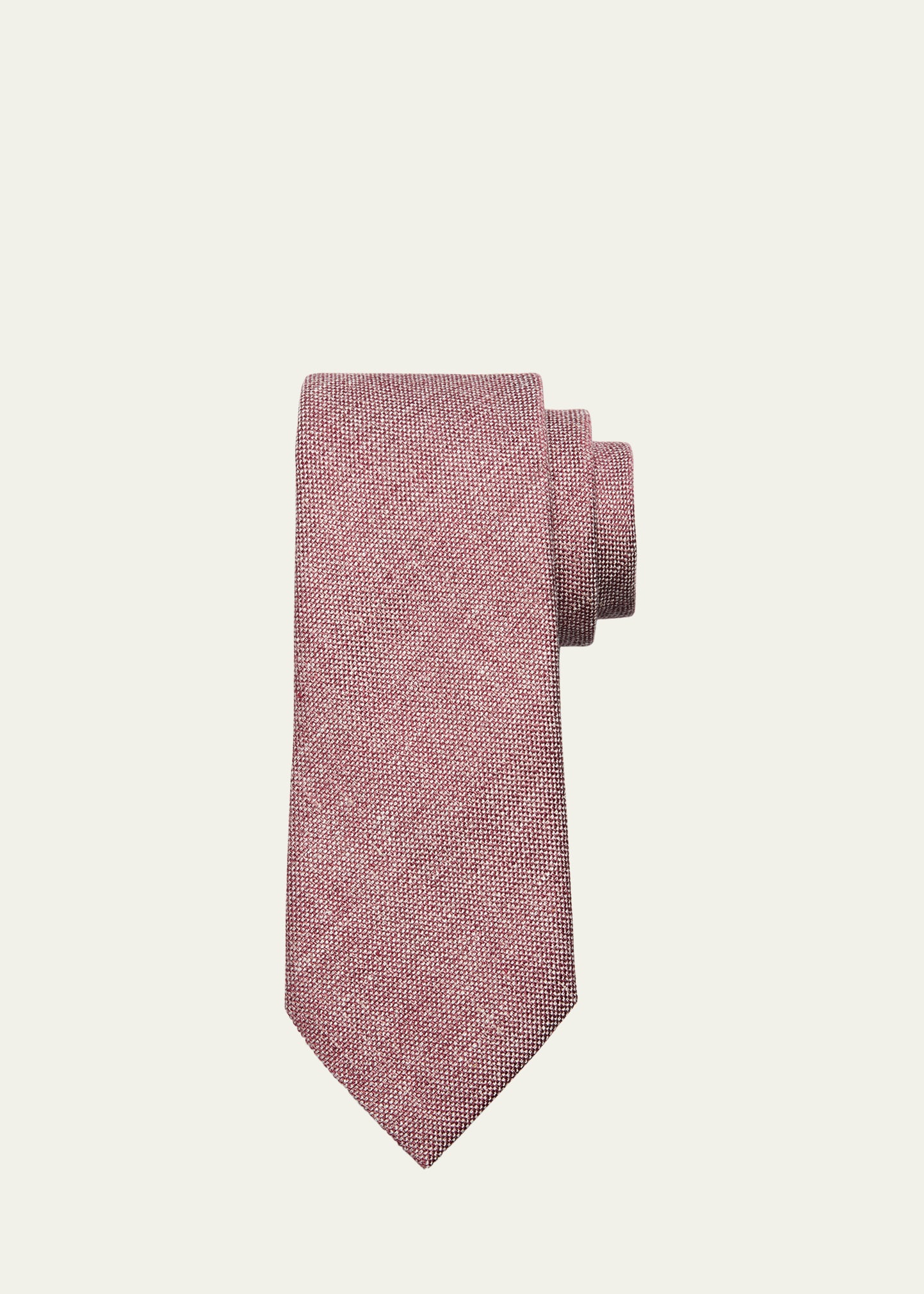 Zegna Men's Linen And Silk Tie In Pink
