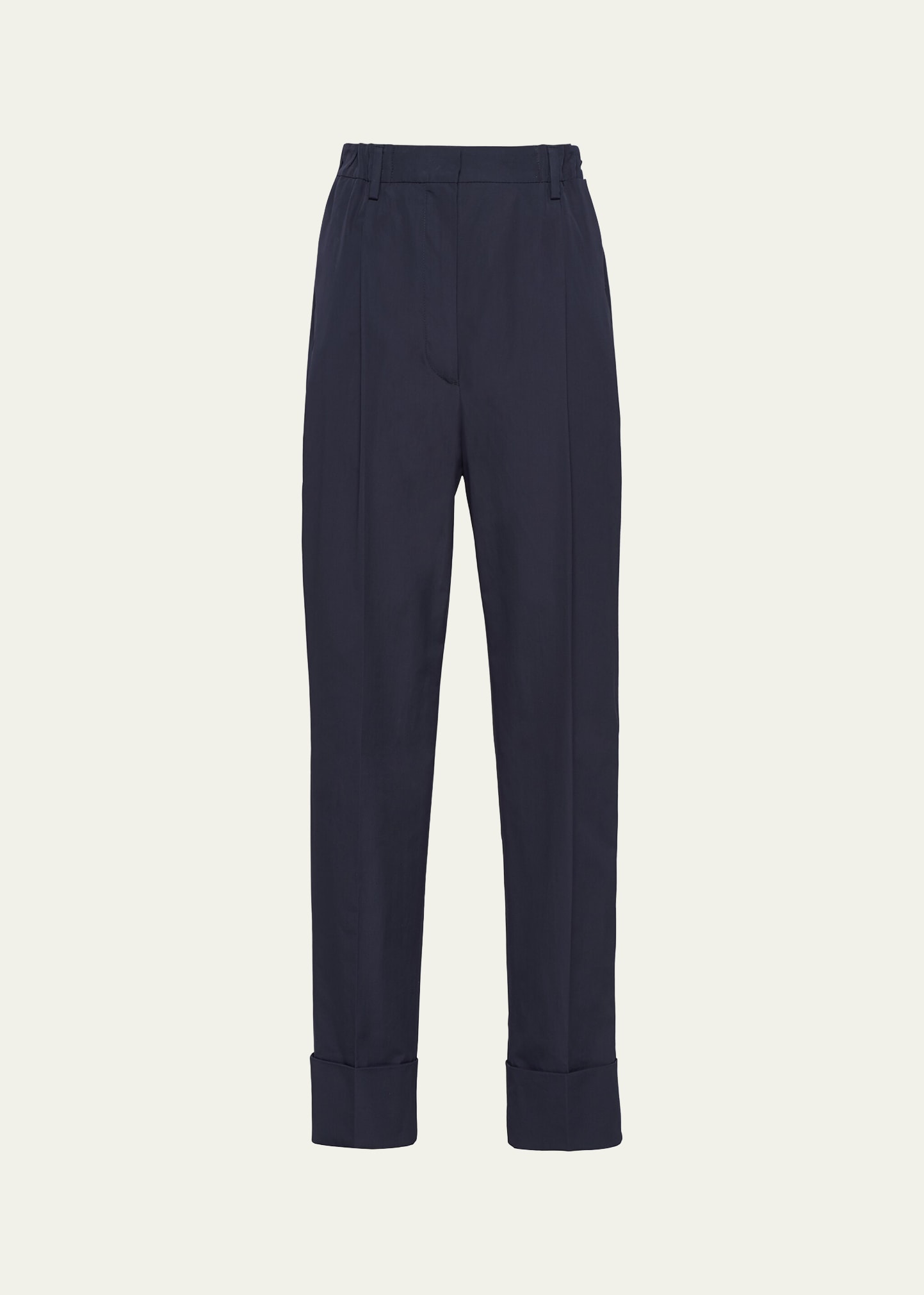 Prada Skinny Leg Light Mohair Pants In F0008 Bleu