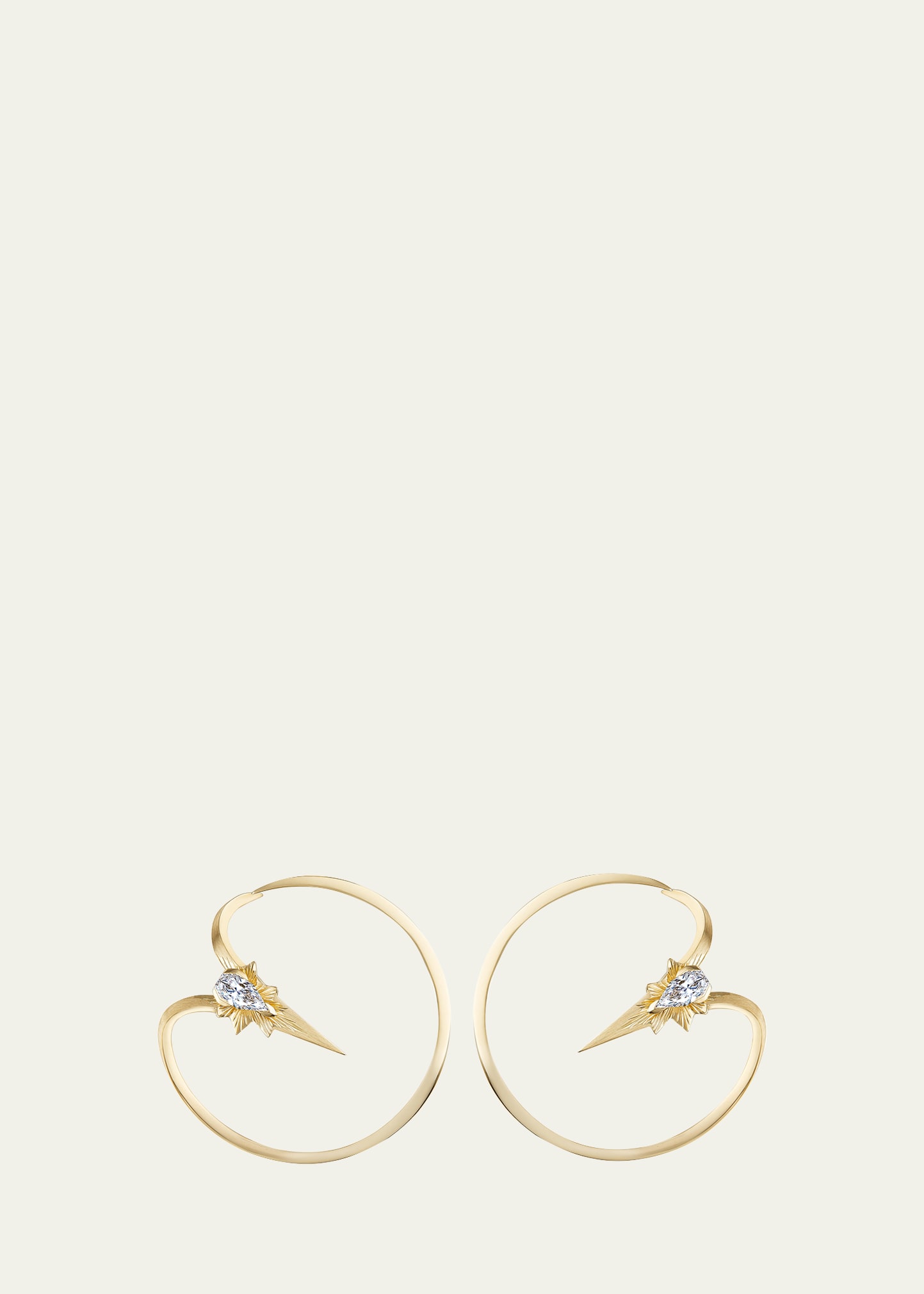 Stephen Webster 18k Yellow Gold Collision Hoop Earrings With Meteoric Diamonds