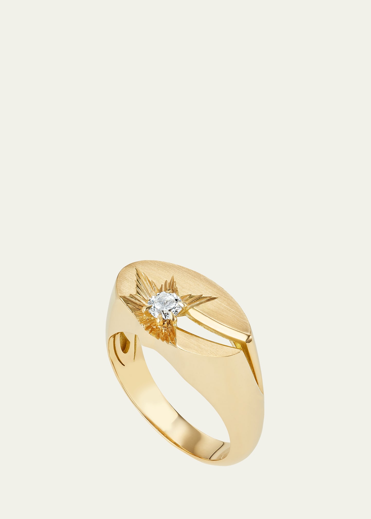 Stephen Webster 18k Yellow Gold Collision Ring With Stellar Diamond