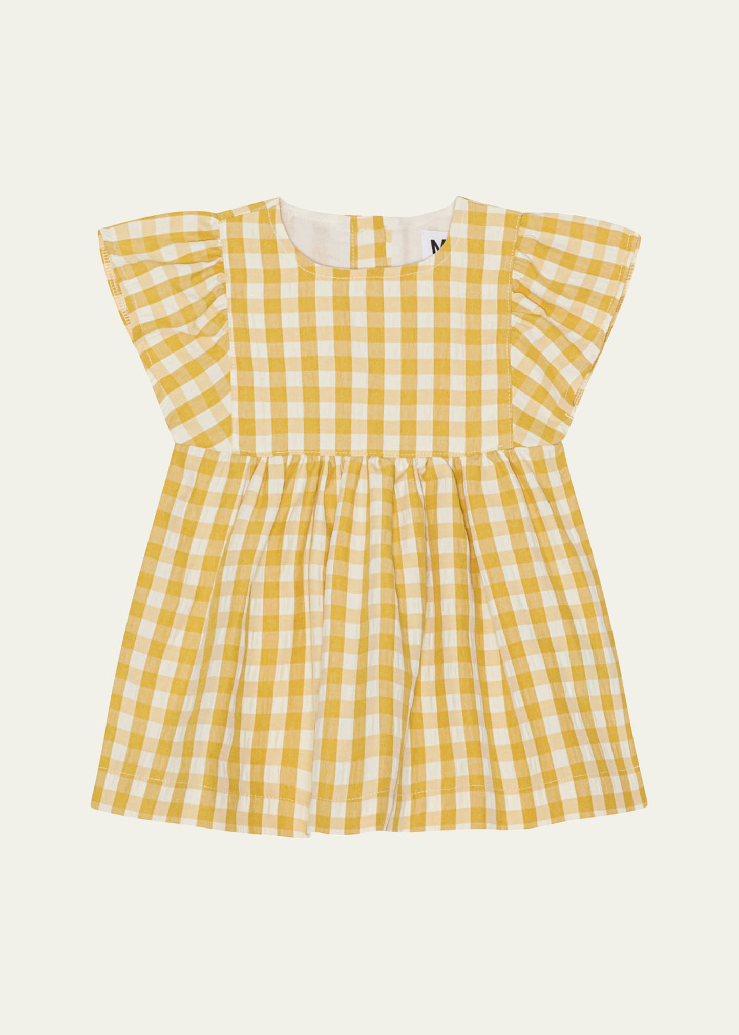 Molo gingham-checked A-line dress - Yellow