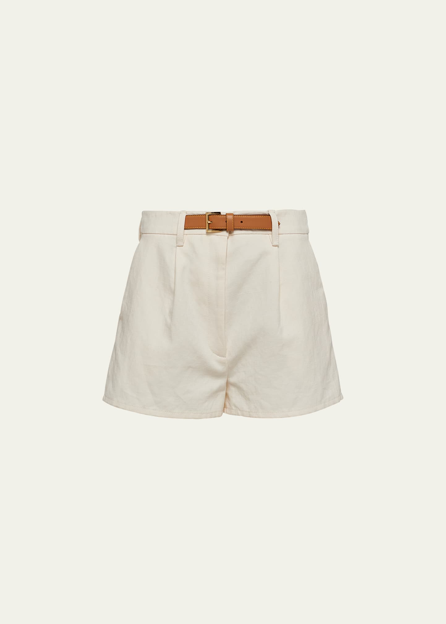 Prada Shorts Con Cintura In F0018 Naturale