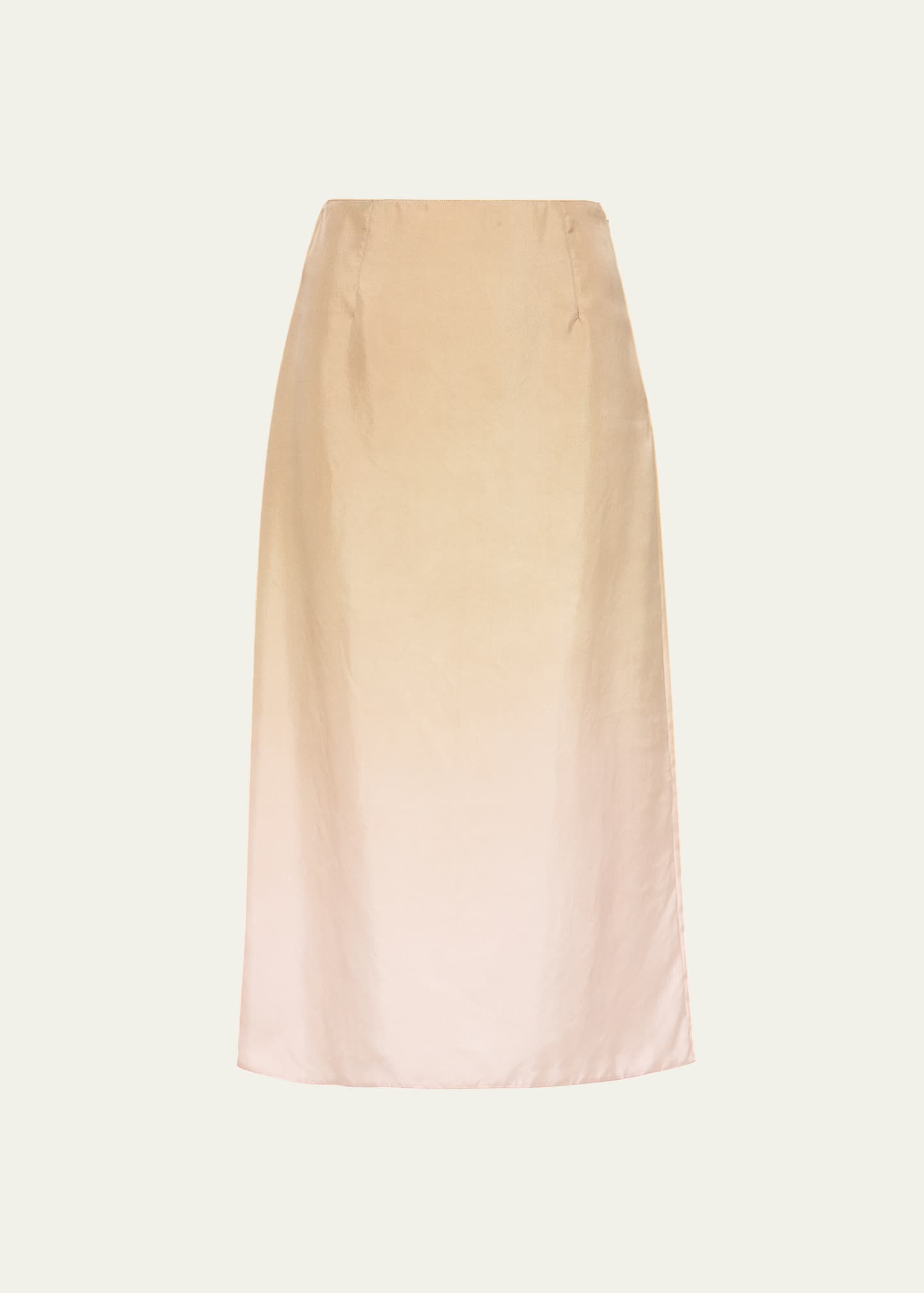 Prada Silk Midi Skirt In F0065 Corda