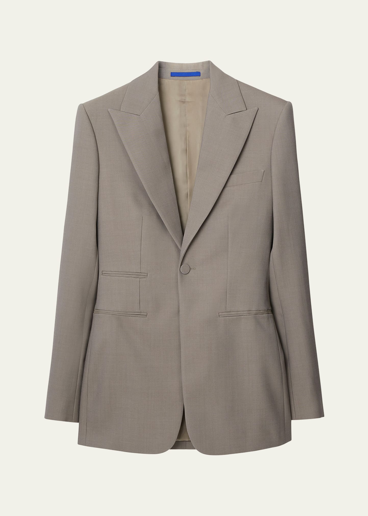 Single-Breasted Wool Blazer Jacket