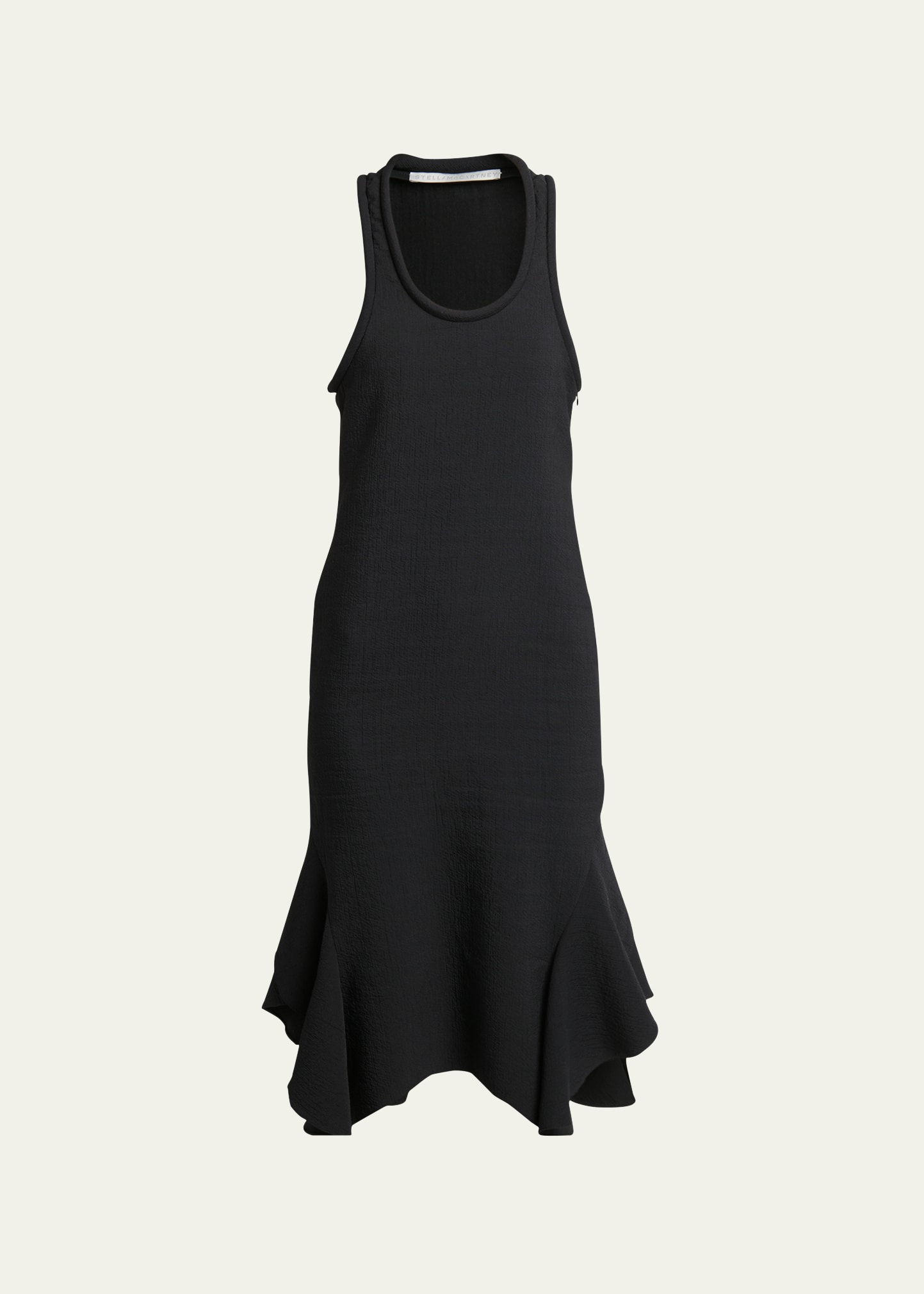 Stella McCartney woodgrain-effect midi dress - Black