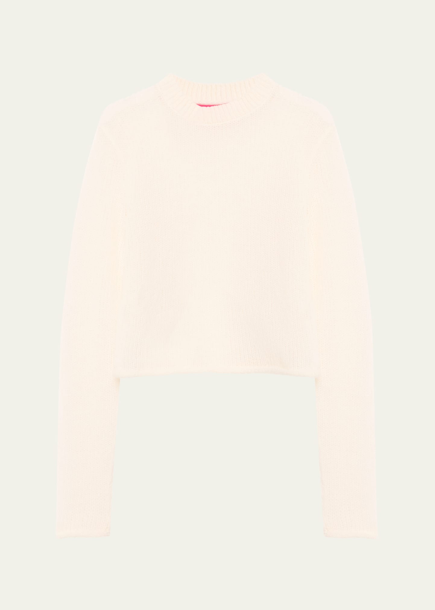 Rolled Crop Cashmere Sweater
