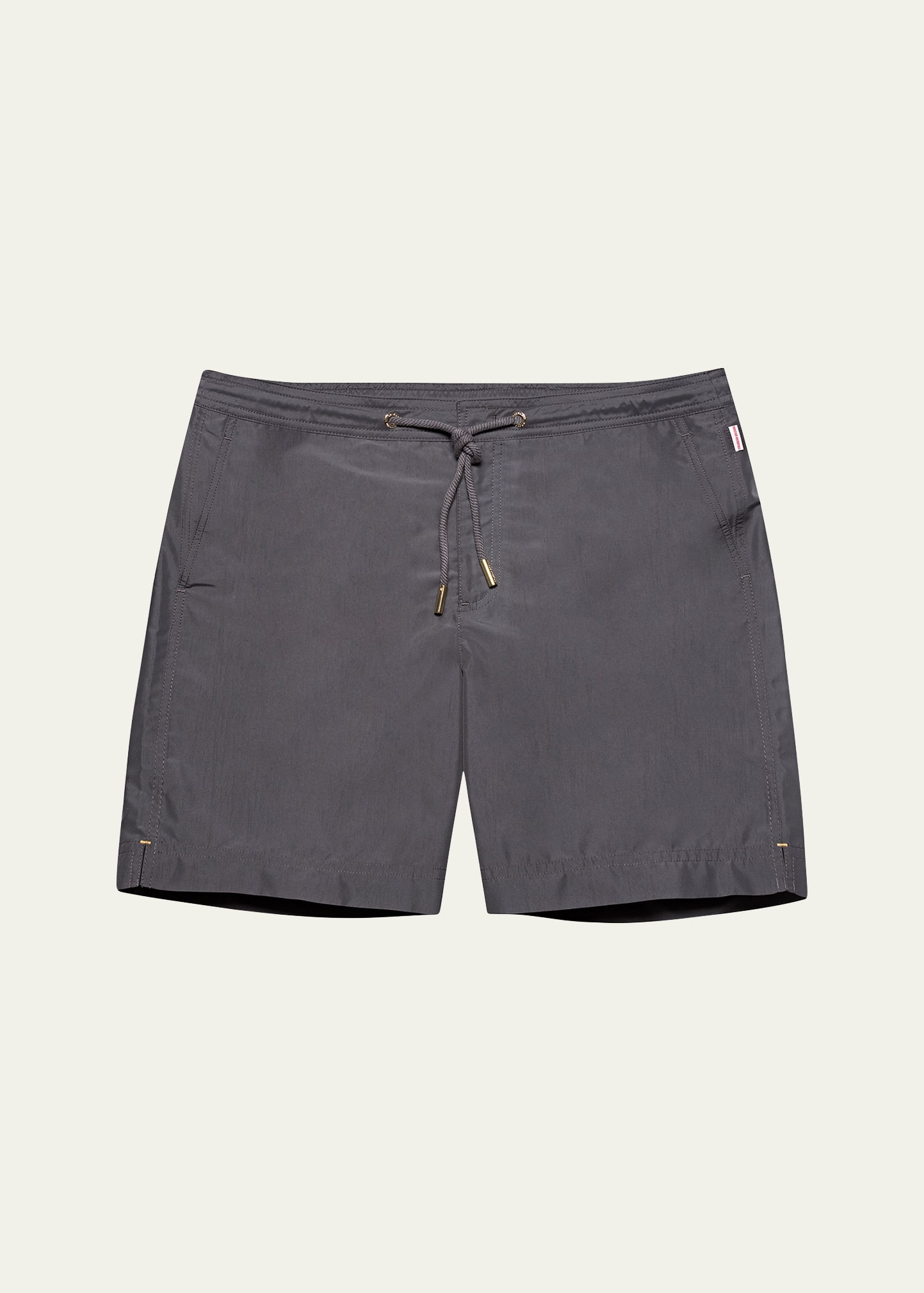 Shop Orlebar Brown Men's Bulldog Drawcord Swim Shorts In Piranha Grey