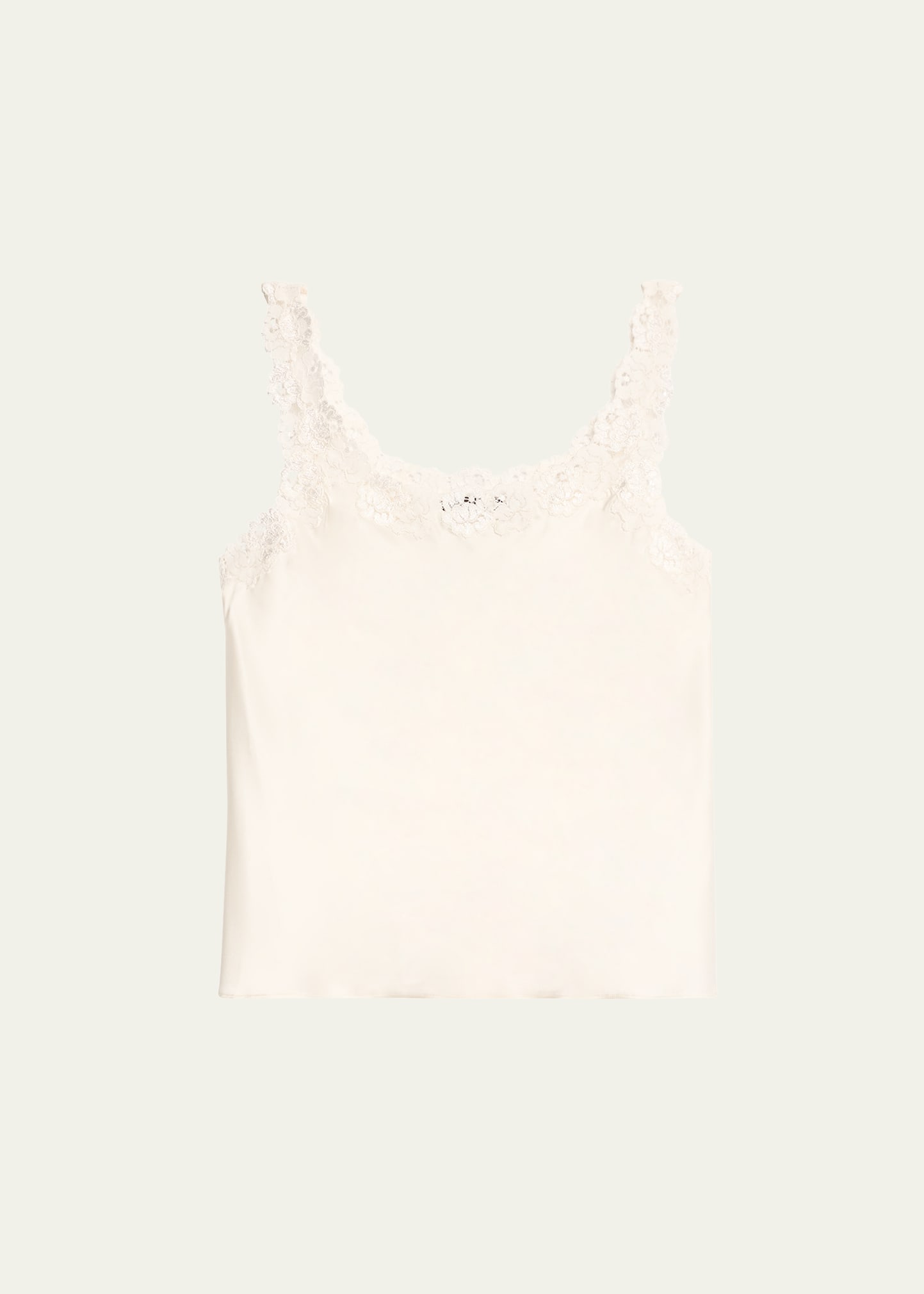 Josie Natori Rose Parfait Lace-trim Cami In Warm White