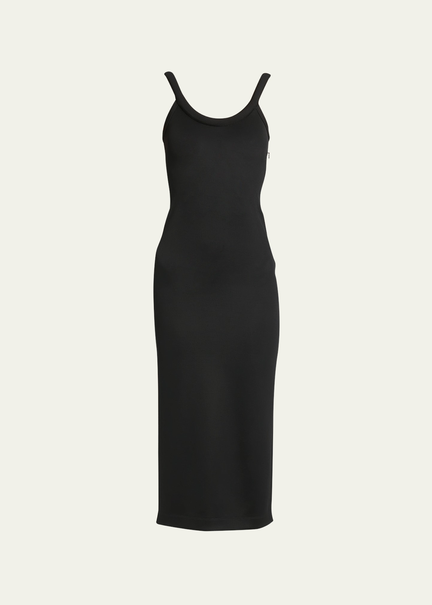 Shop Alexander Mcqueen Tube Neckline Midi Dress In Black