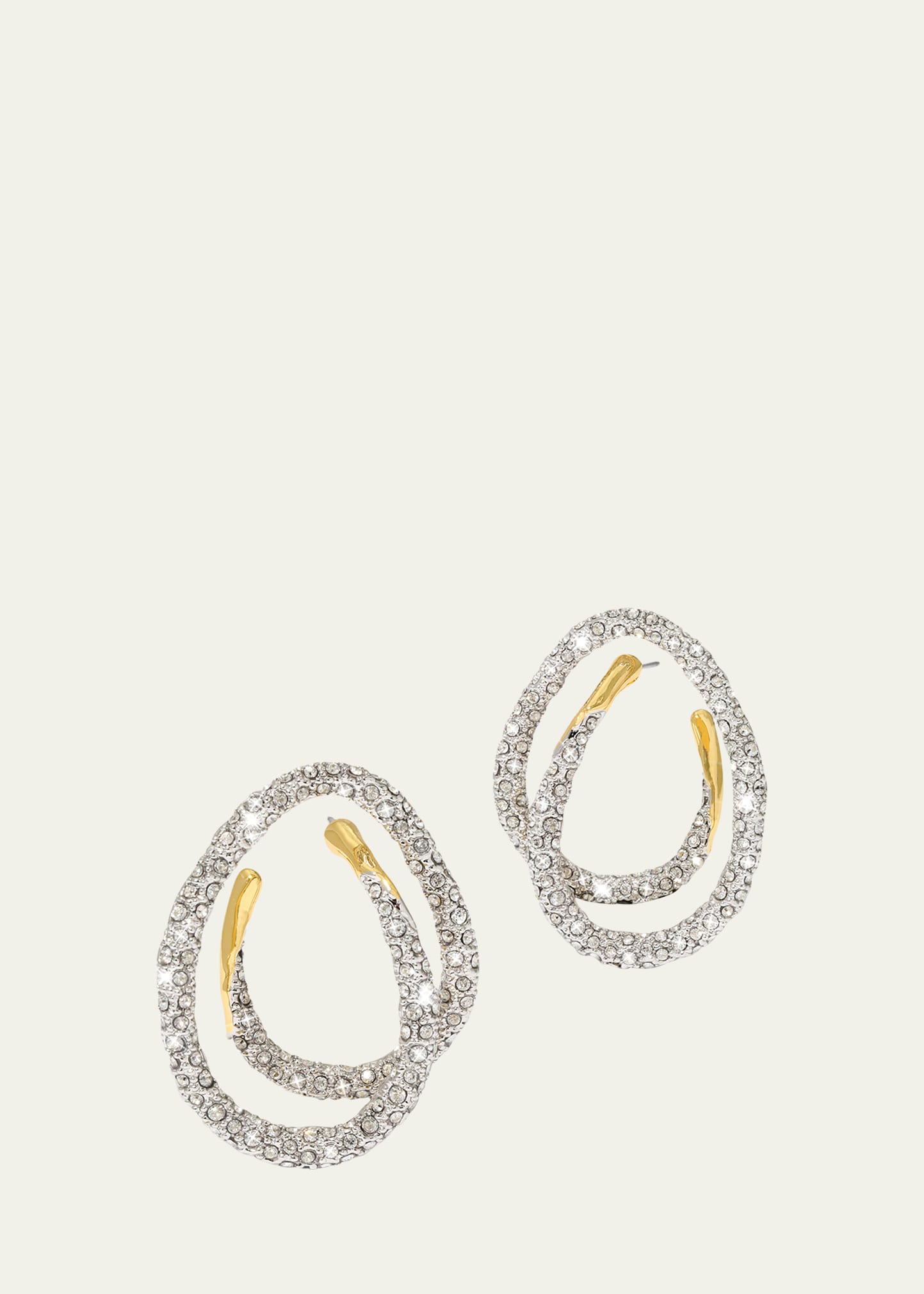 Solanales Crystal Spiral Post Earrings