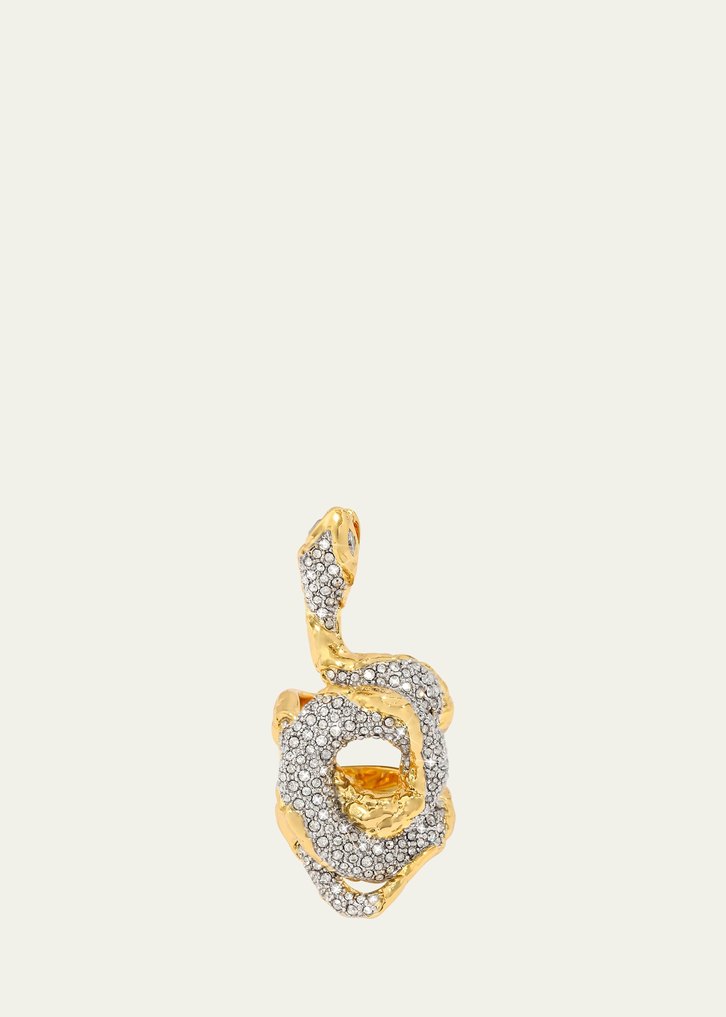 Serpent Crystal Pave Ring