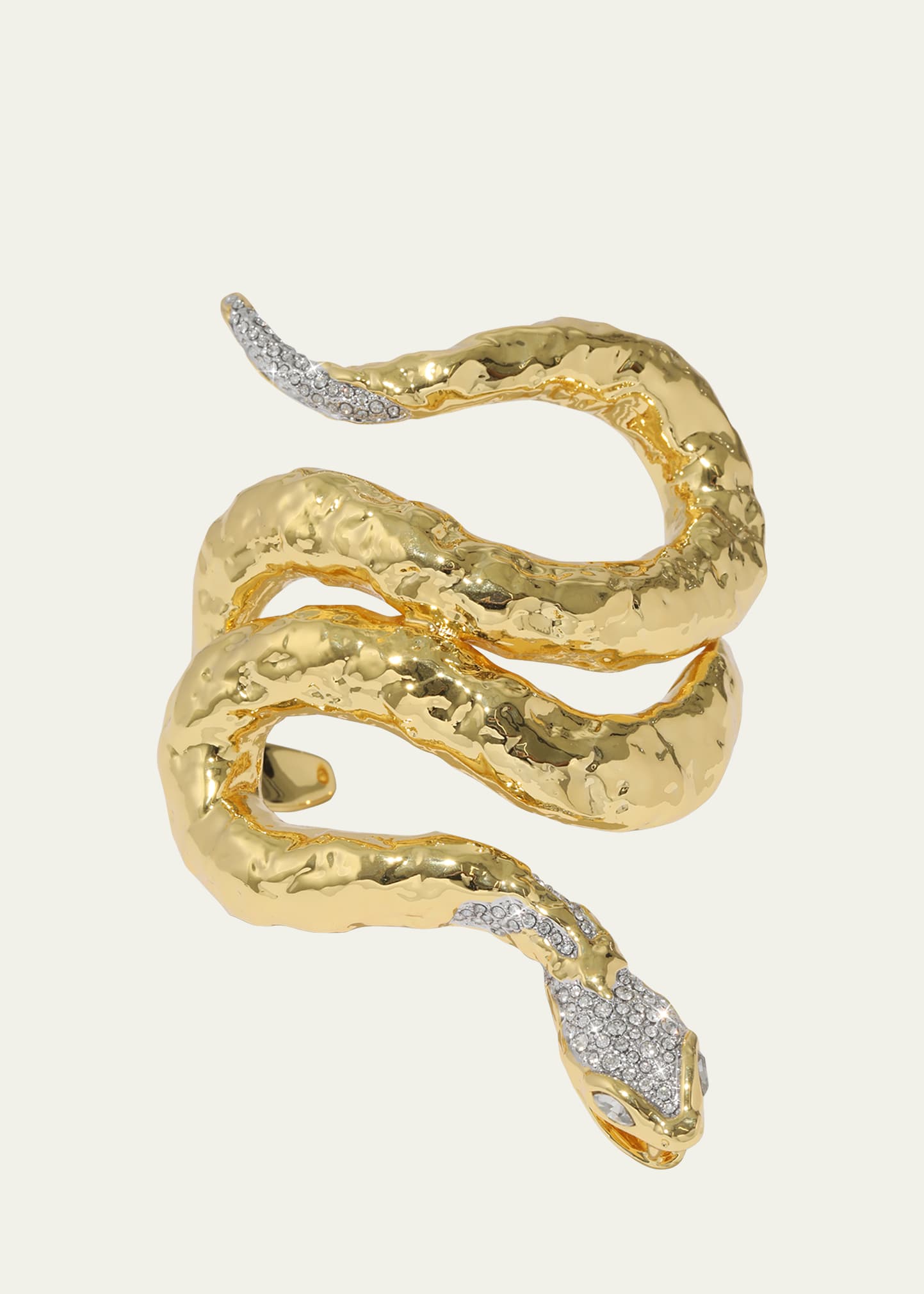 Serpent Crystal Cuff Bracelet