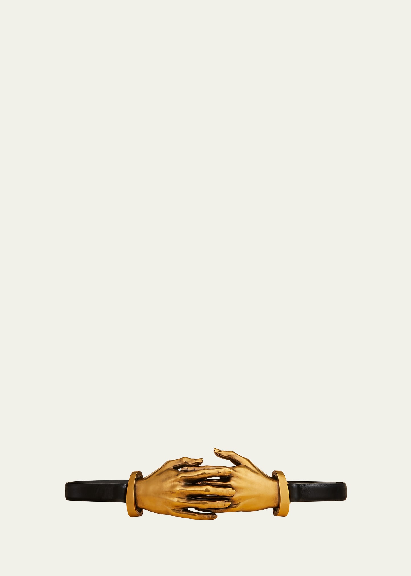Khaite Hand Leather Belt In Black