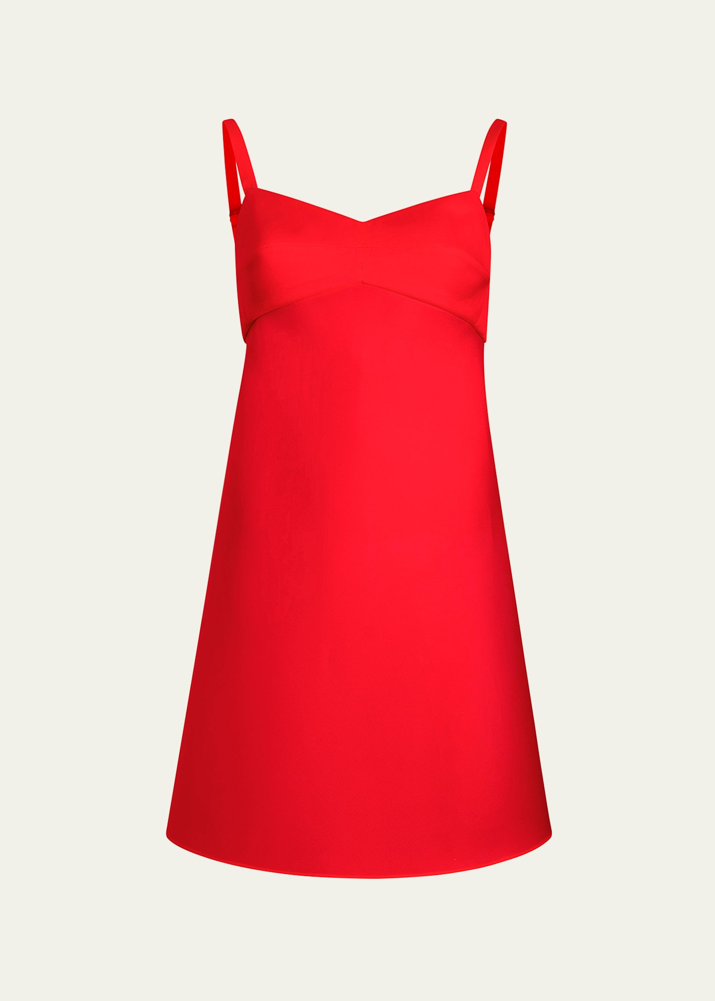 Shop Khaite Eli Mini Silk Dress In Fire Red