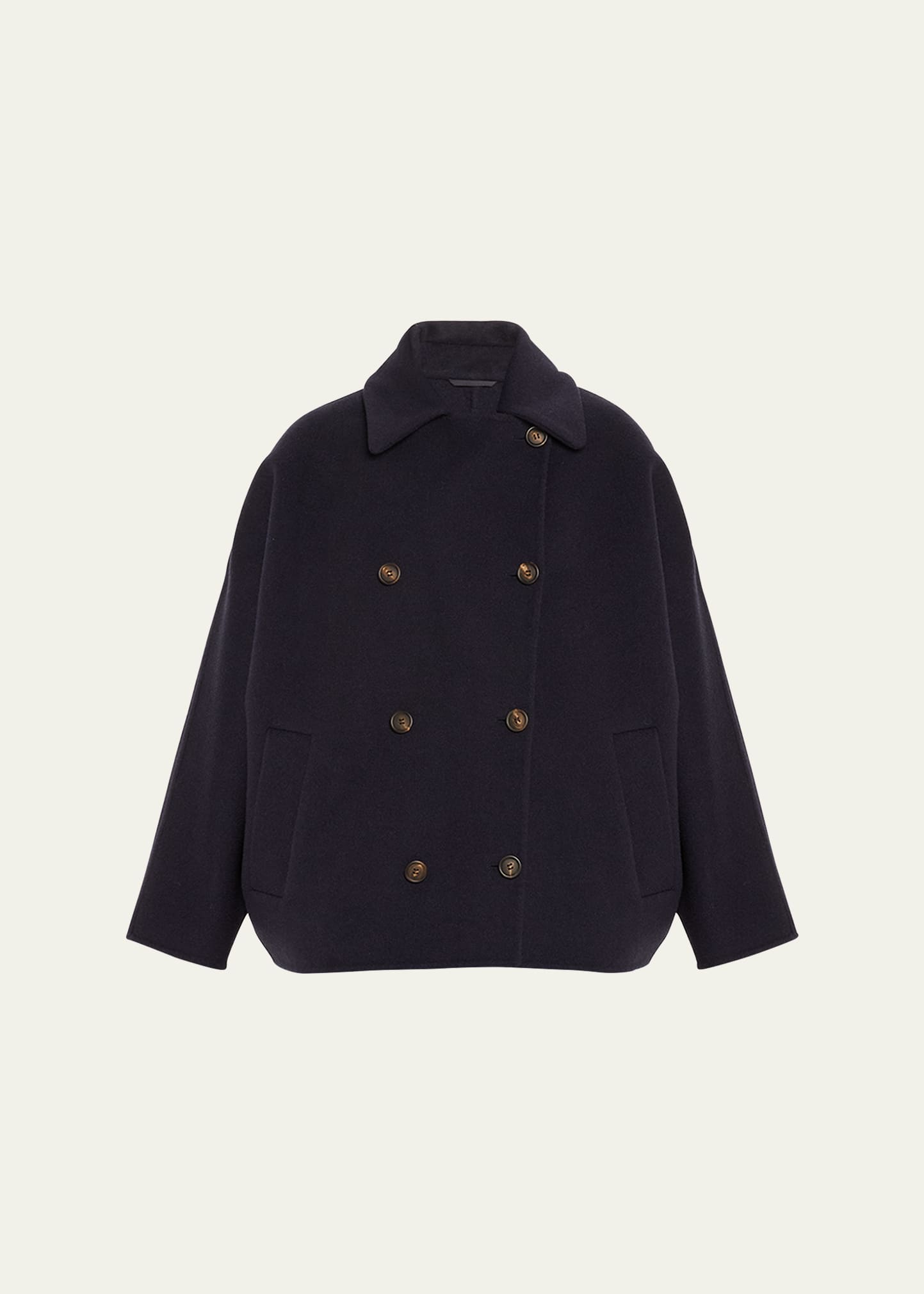 Double-Breasted Couture Wool Cashmere Coat
