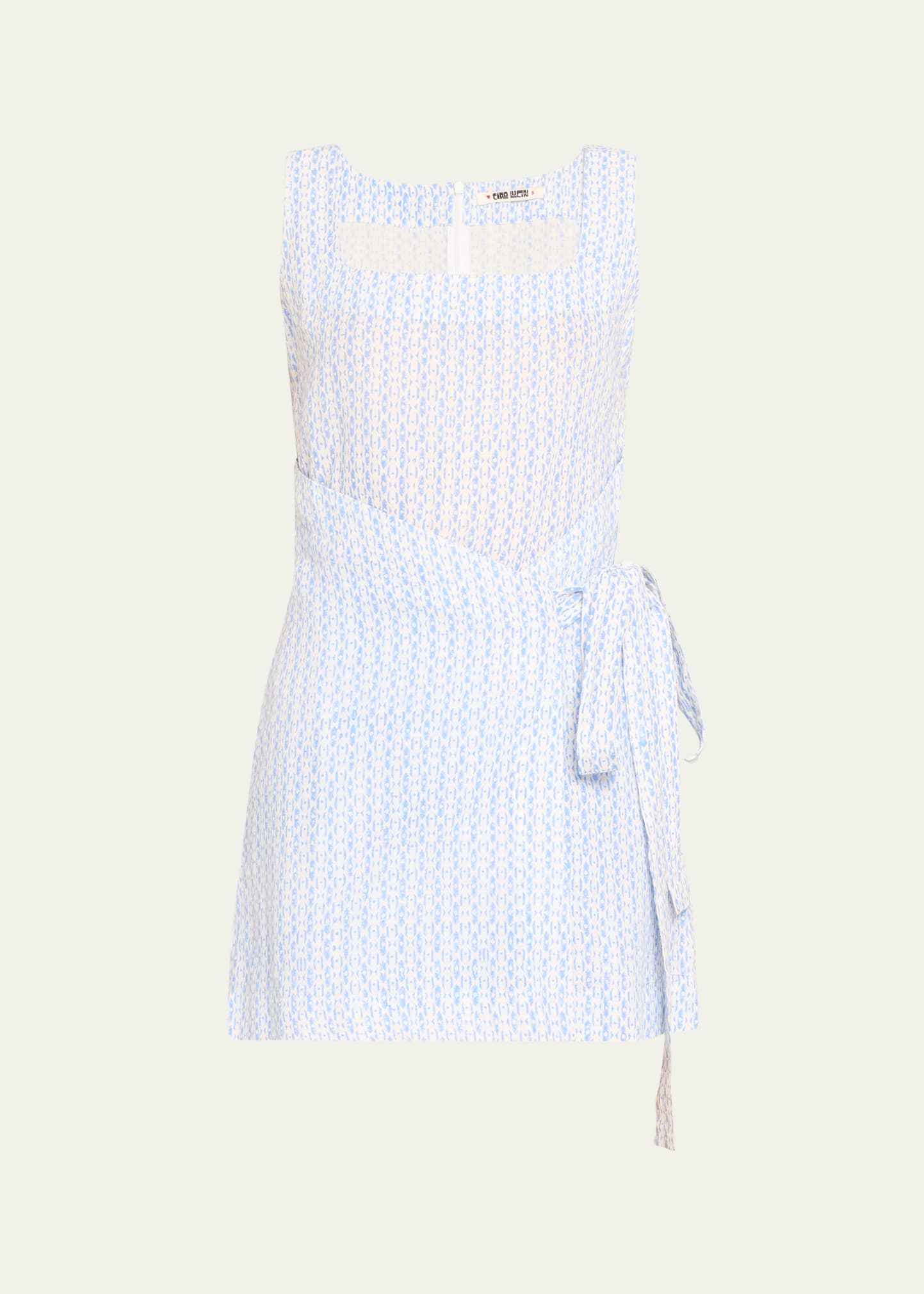 Kimo Printed Mini Wrap Dress