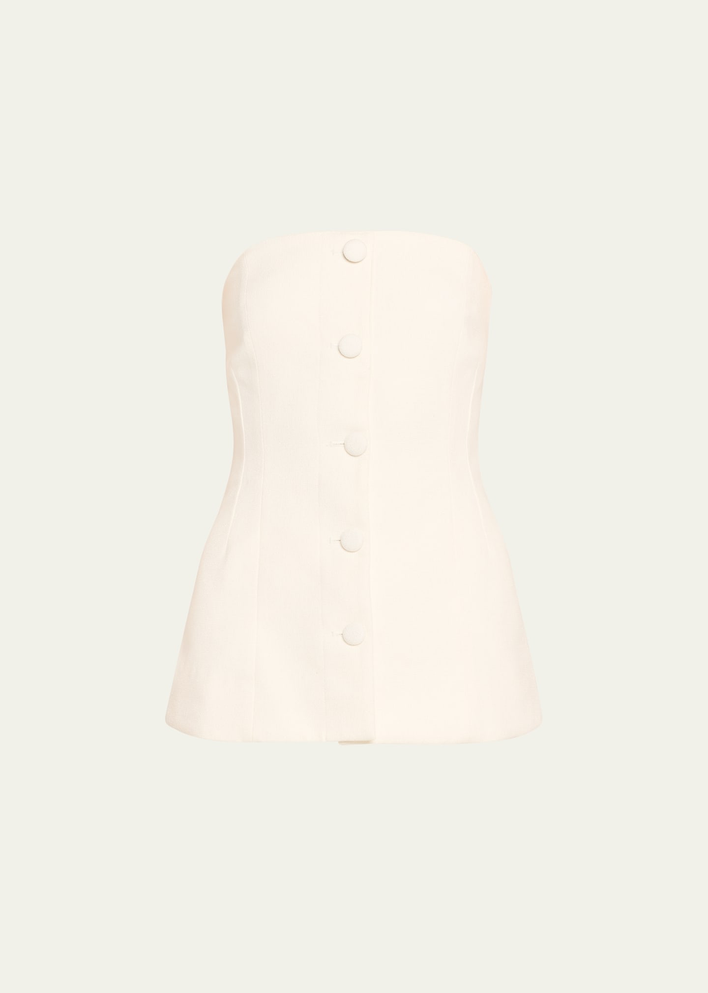Shop Ciao Lucia Ottavia Strapless Button-front Top In White