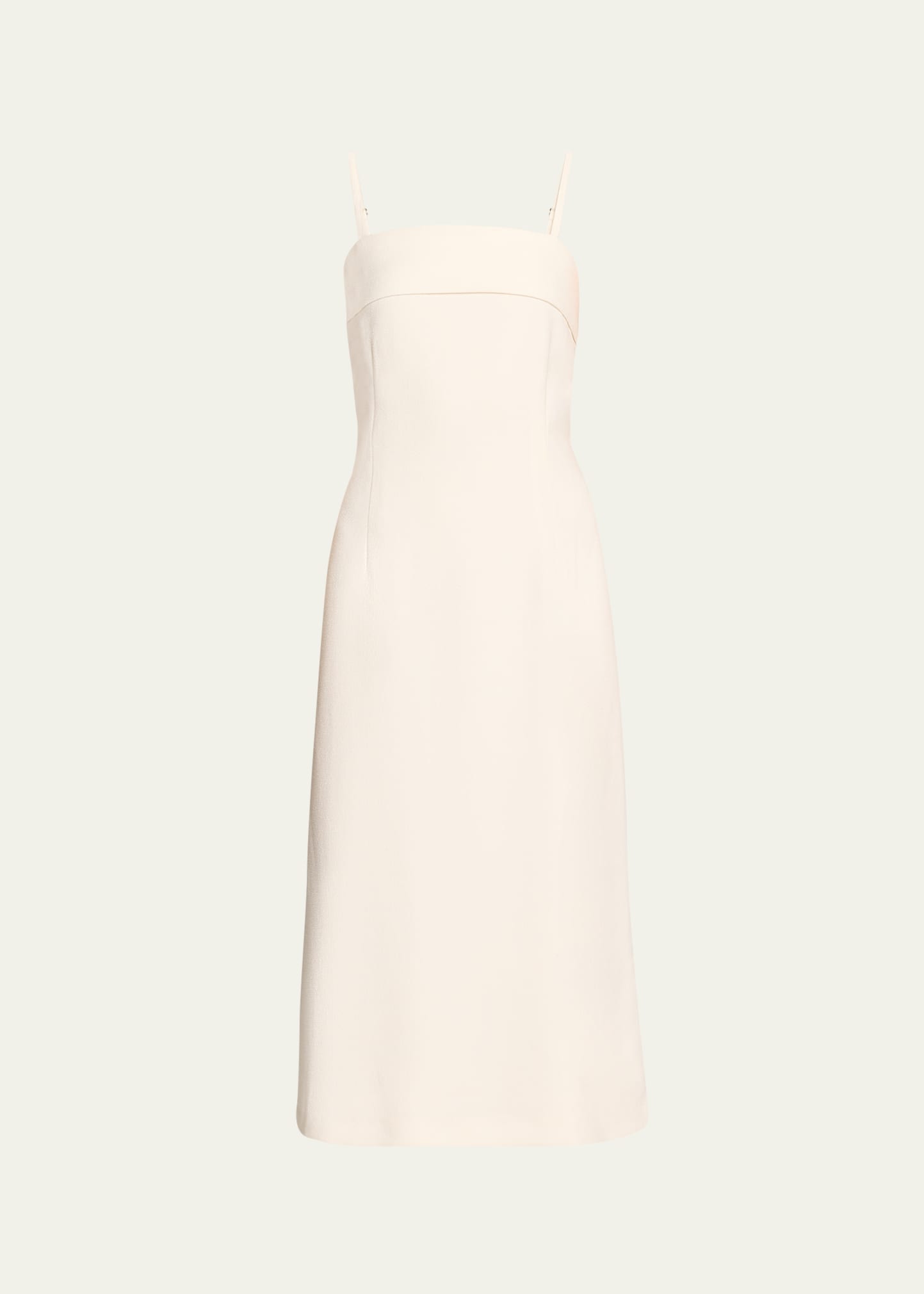 Shop Ciao Lucia Sol Spaghetti-strap Midi Dress In White