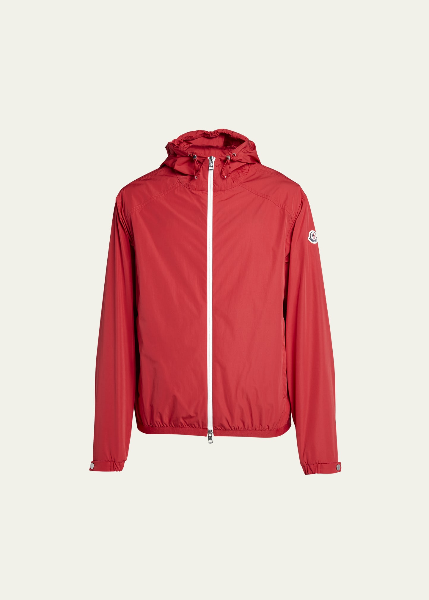 Moncler Clapier Zip Hooded Jacket In Red