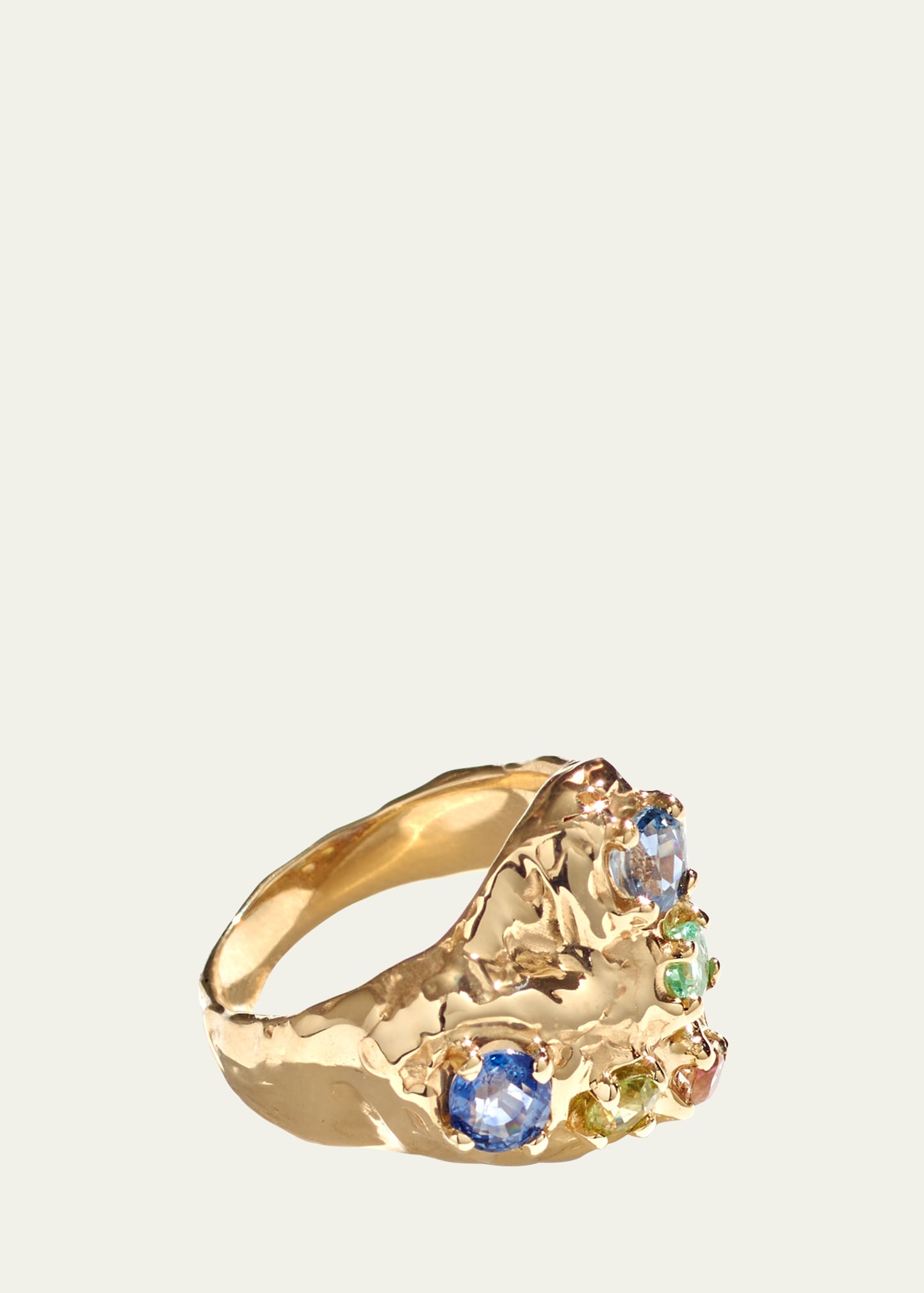 Heart Ring with Precious Stones