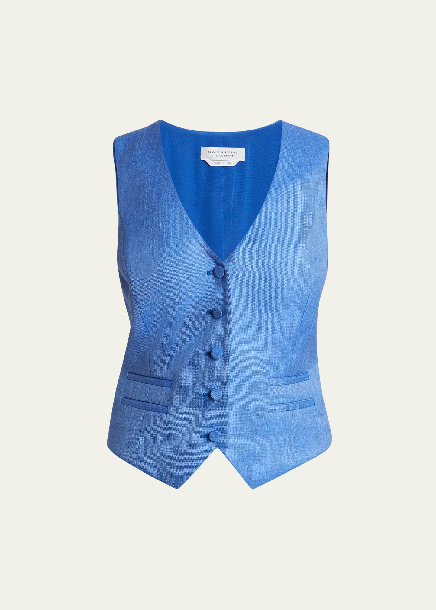 Gabriela Hearst Coleridge Wool-blend Vest In Sapphire
