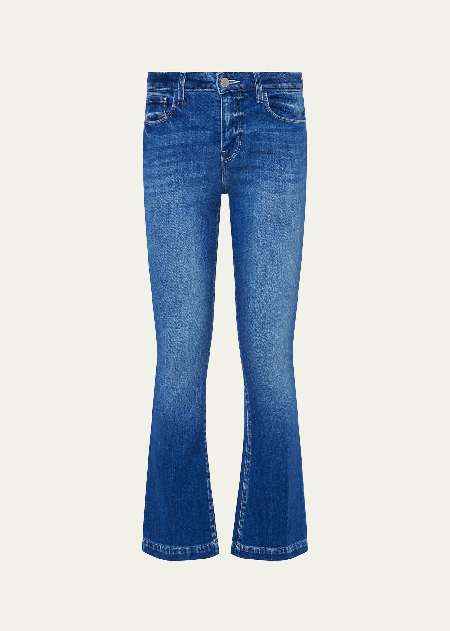 Shop L Agence Ali High-rise Slim Flare Jeans In Maywood
