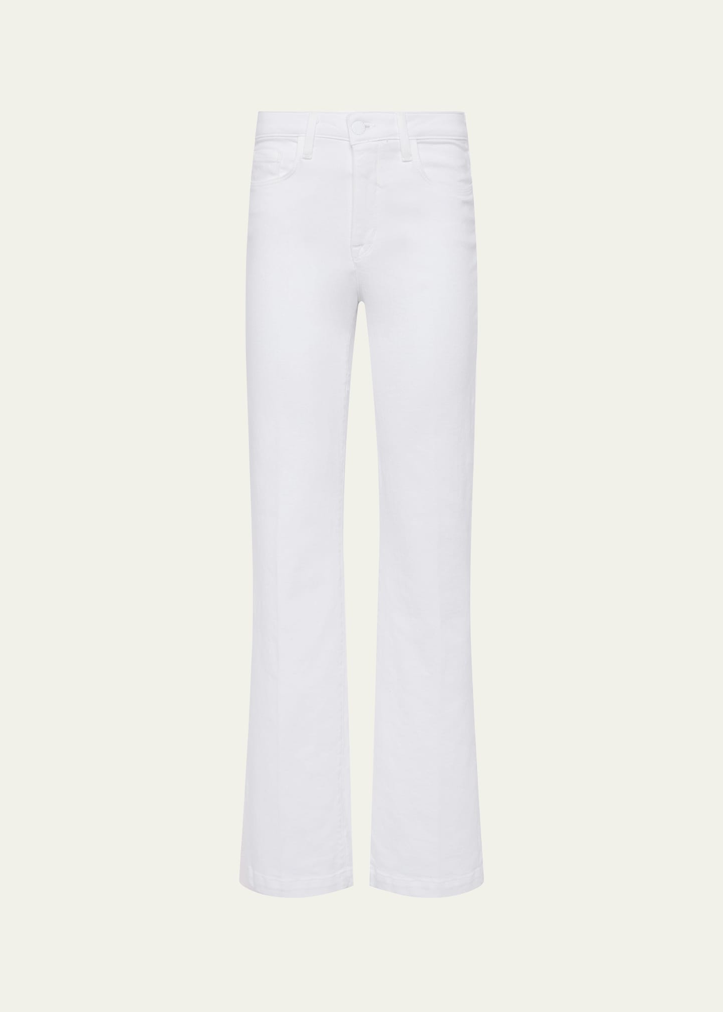 Shop L Agence Scottie High-rise Wide-leg Jeans In Blanc