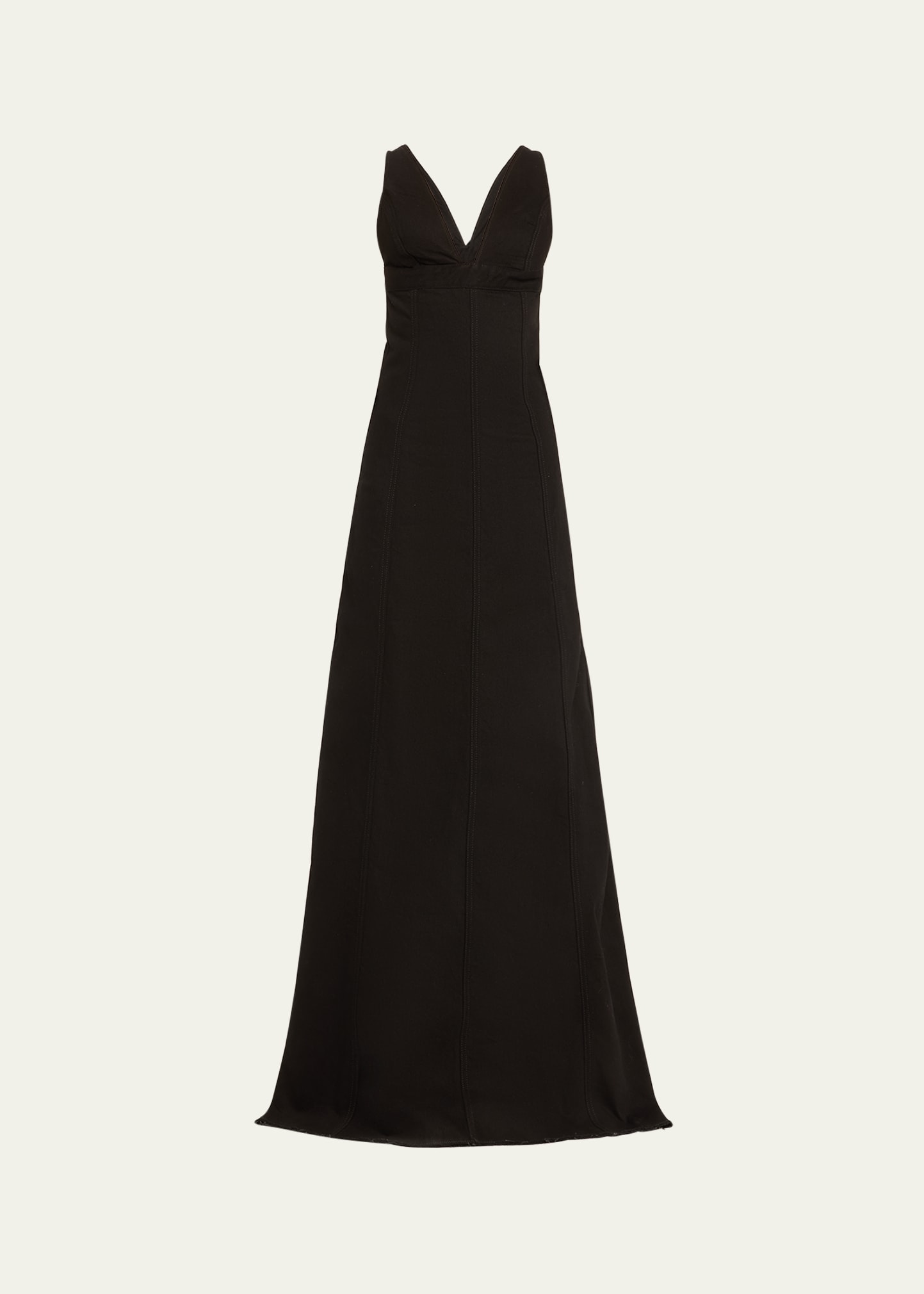 Haikure Dolly Sleeveless Denim Maxi Dress In Black