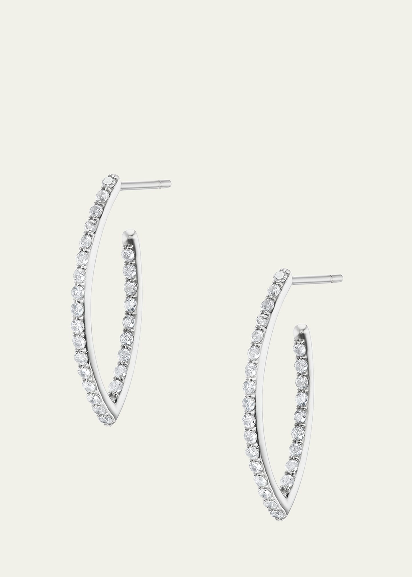 Shop Sheryl Lowe Baby Marquis Earrings In Silver