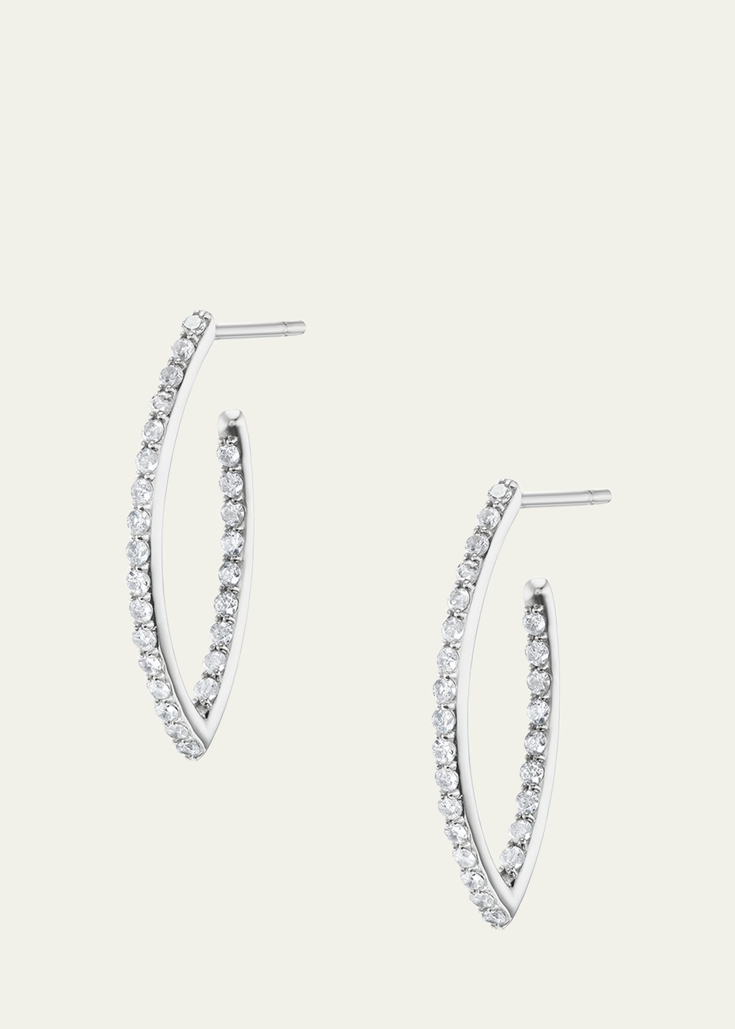 Sheryl Lowe Baby Marquis Earrings In Silver