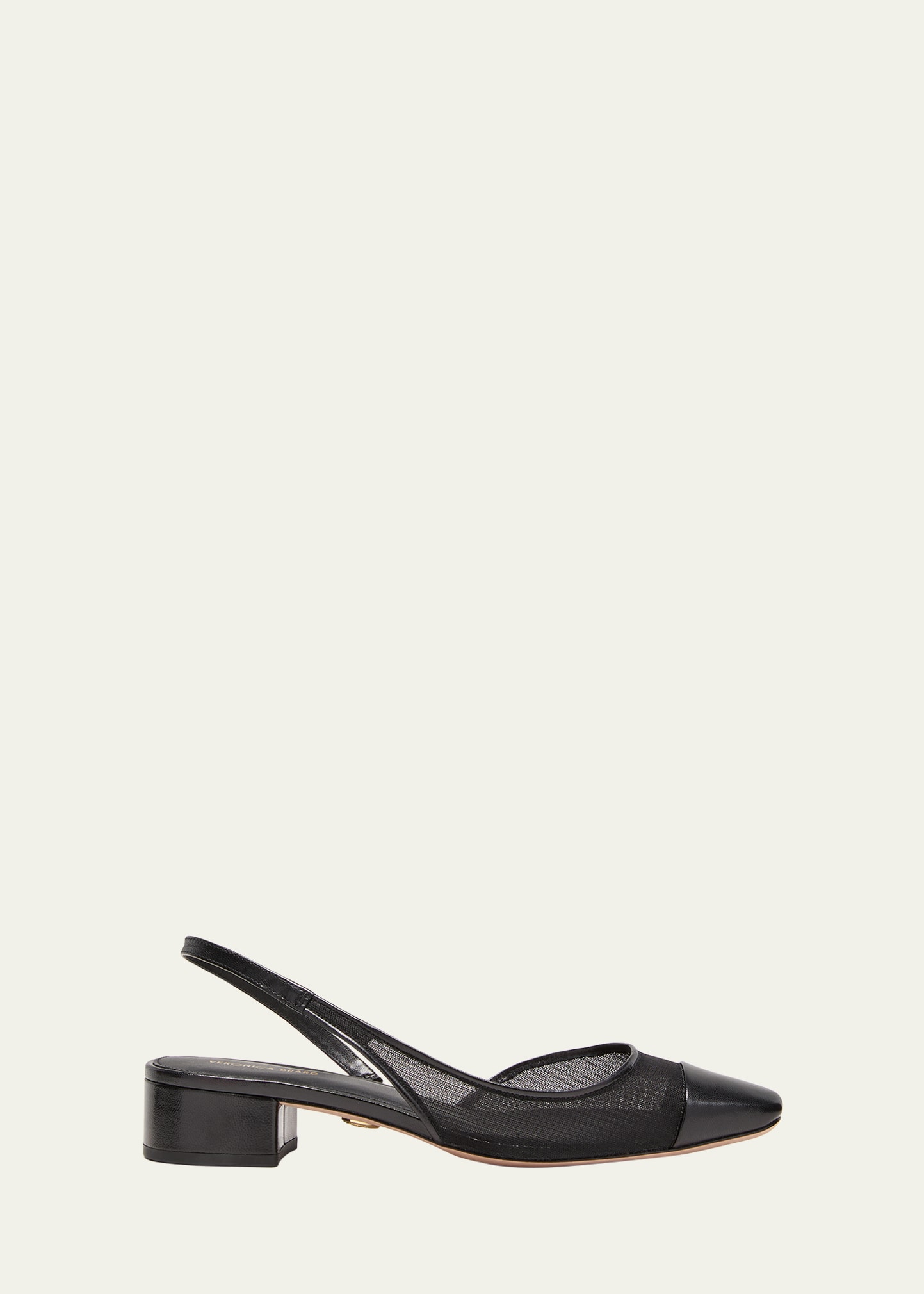 Veronica Beard Cecile Mesh Slingback Ballerina Flats In Blackblack