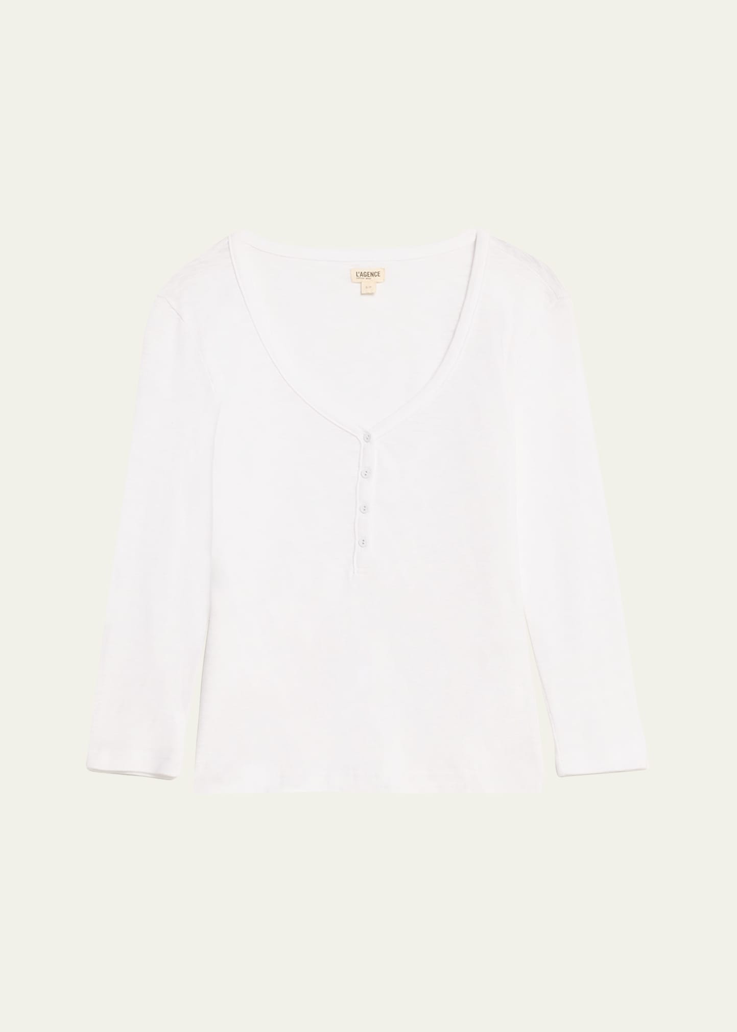 Shop L Agence Rowena Henley Top In White