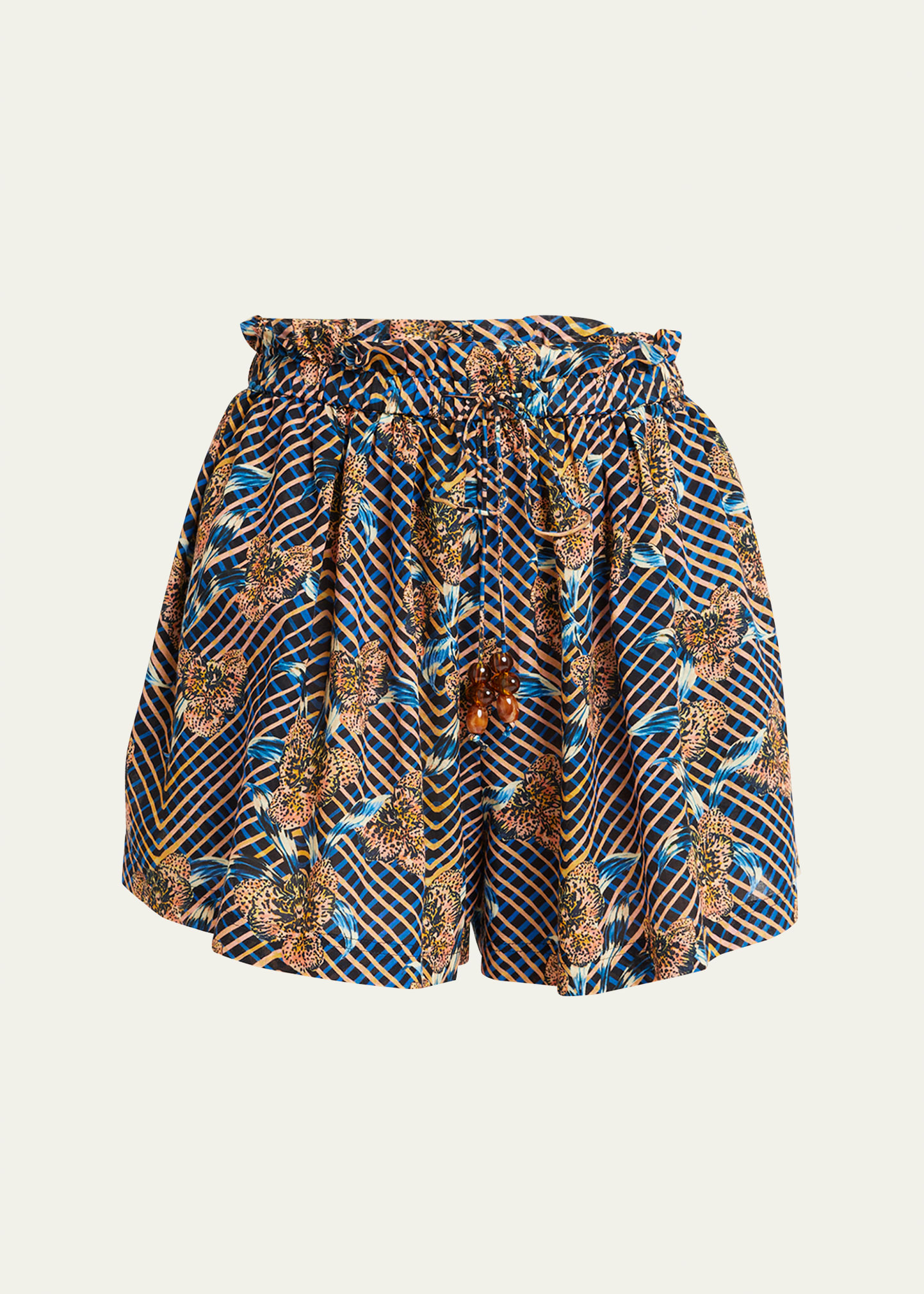 Ulla Johnson Bijou Tie Dye Beach Shorts In Nocturne