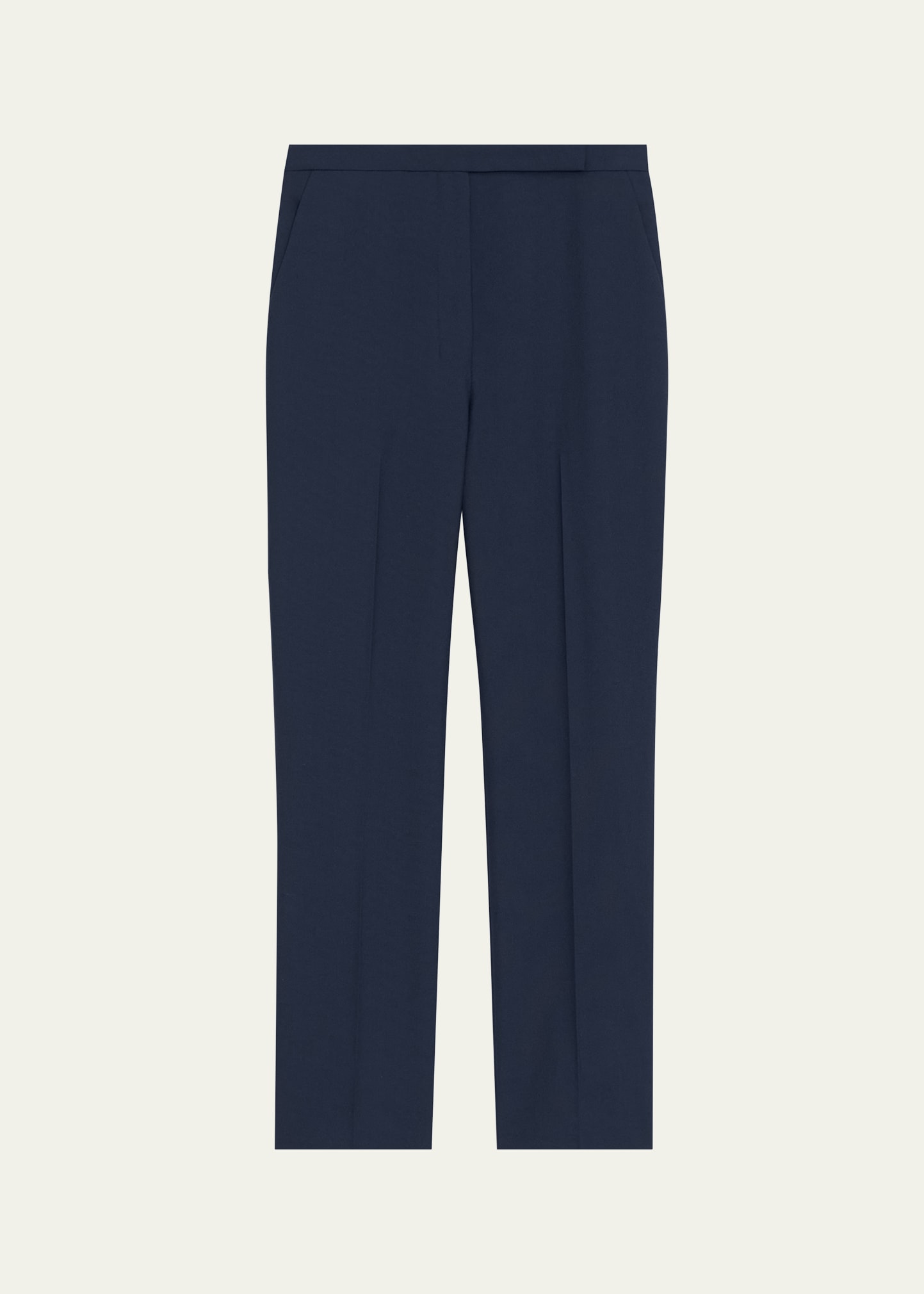 Shop Theory Oxford Wool Cropped Slim-leg Trousers In Nctrn Way