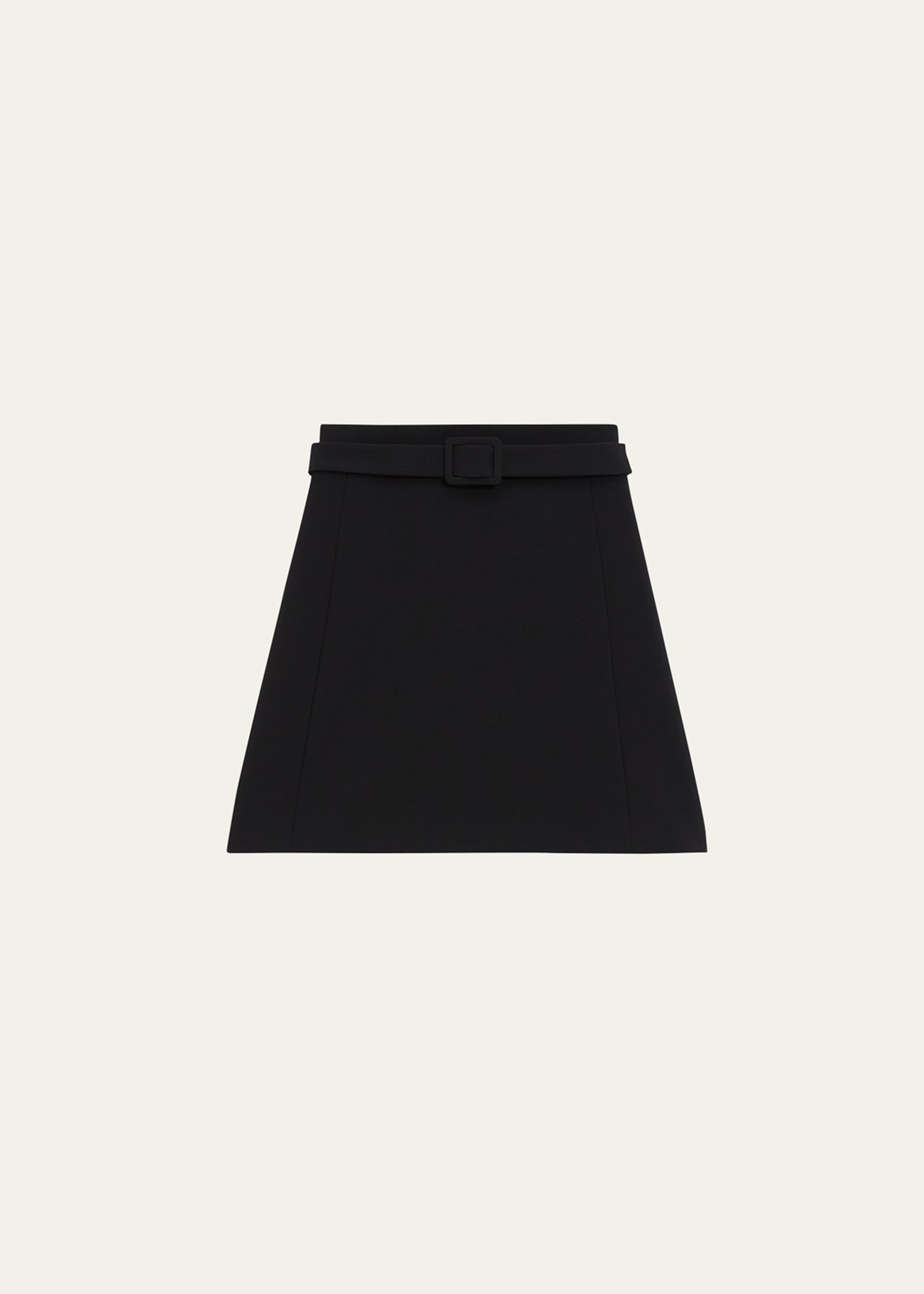 Shop Theory Tailored Crepe A-line Mini Skirt In Blk
