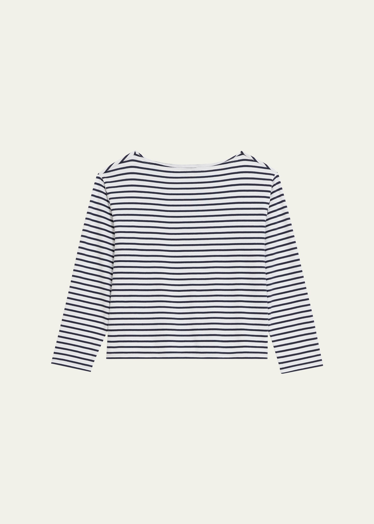Theory Clinton Knit Boatneck Bracelet-sleeve T-shirt In Nvmu
