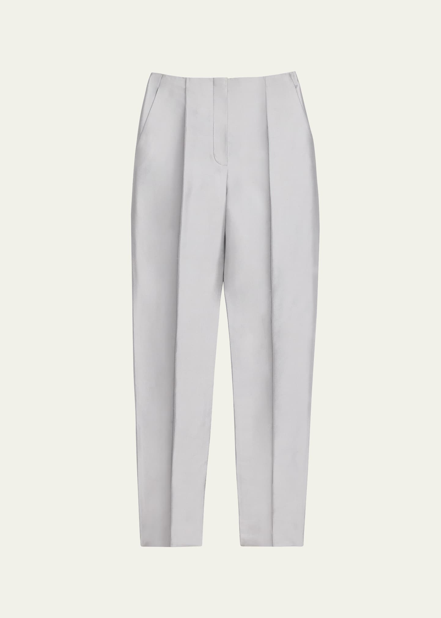 Shop Theory Shantung Twill Slim Tapered Pants In Ice Grey