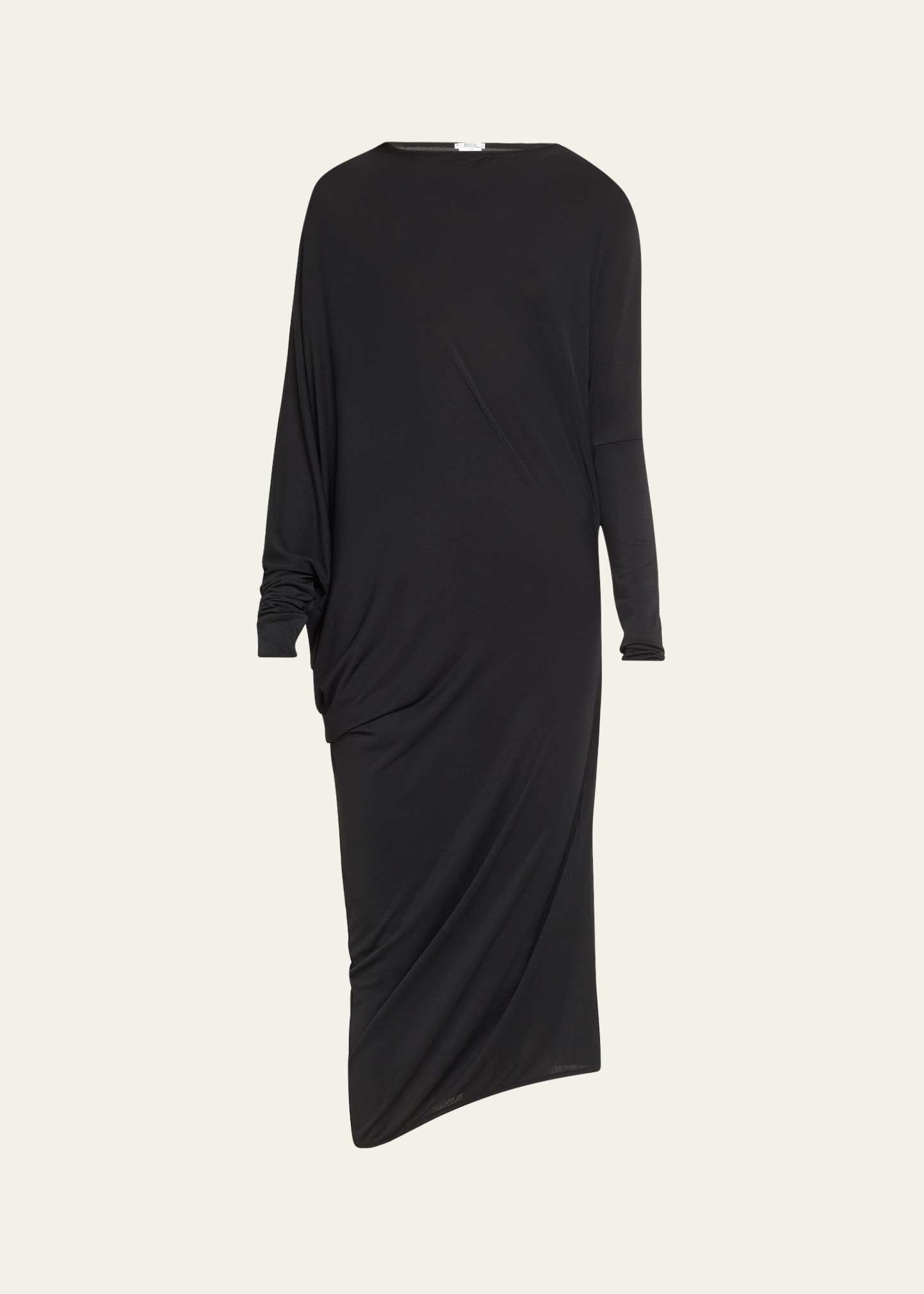 Wolford Long-sleeve Crepe Jersey Midi Dress In Black