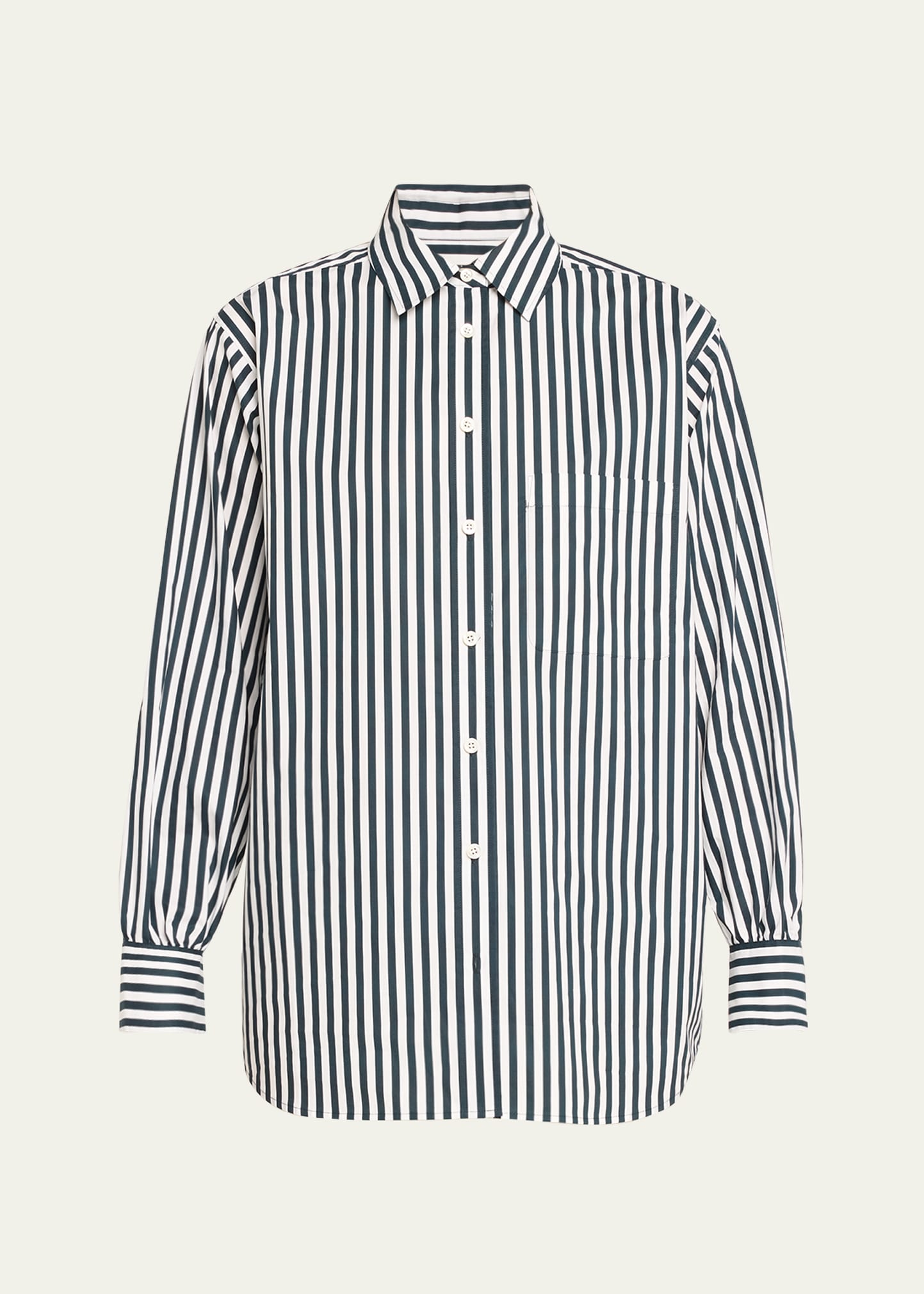 Oversized Stripe Pocket Shirt