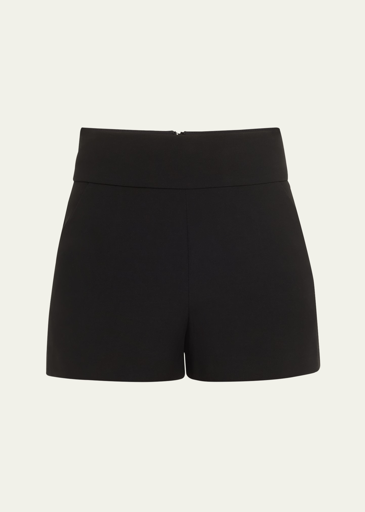 Shop Alice And Olivia Donald High-waist Shorts In Black