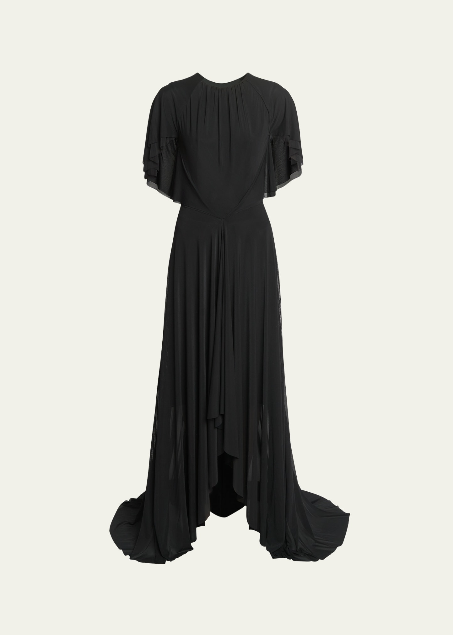 Shop Talbot Runhof Draped Evening Gown In Black