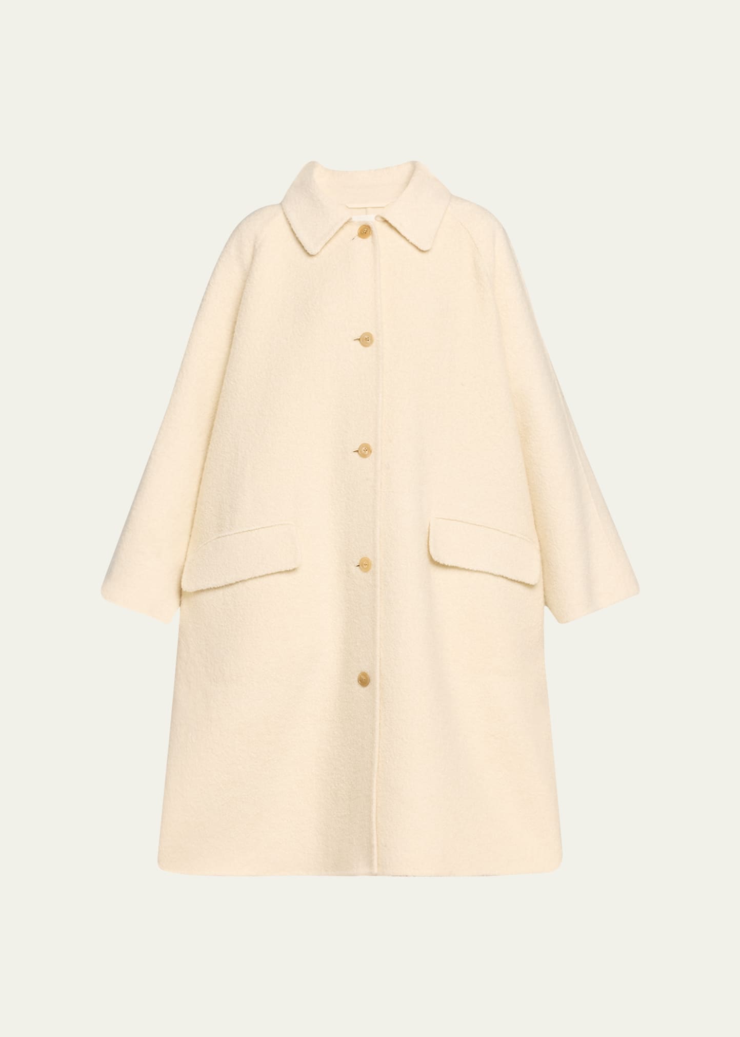 The Row Garth Wide Trench Coat In Ivory