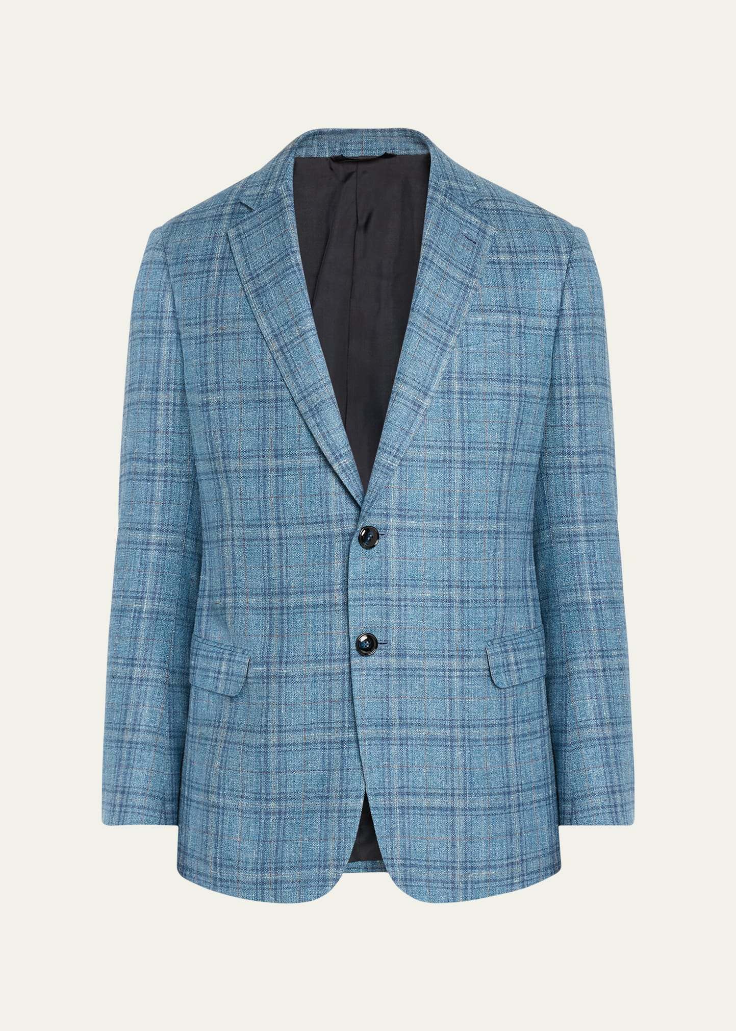 Giorgio Armani Men's Soft Plaid Sport Coat In Blue