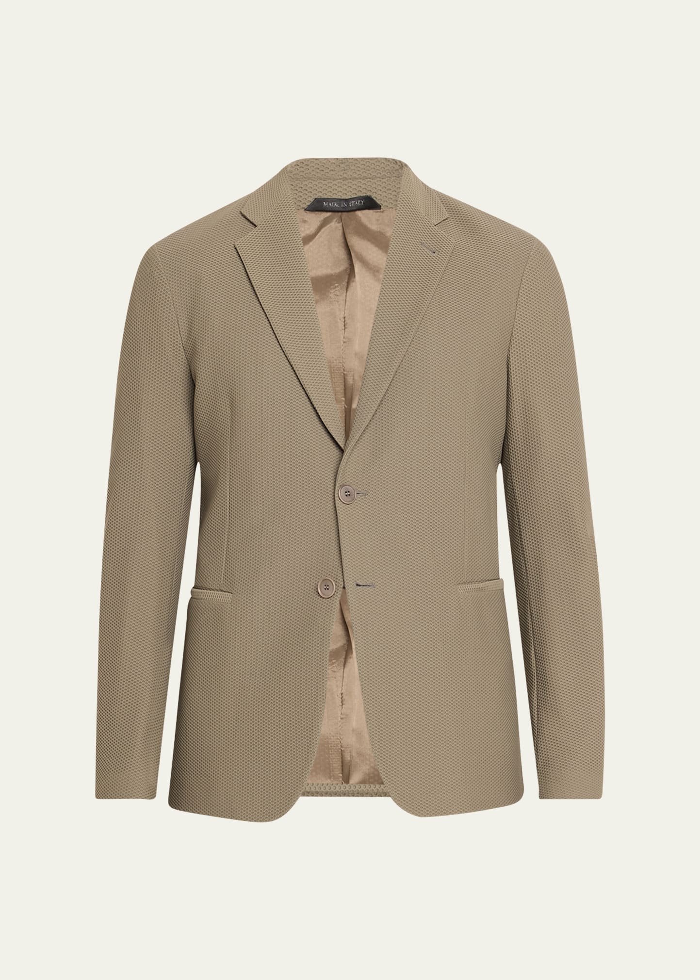 Giorgio Armani Men's Single-breasted Rice Stitch Sport Coat In Multi