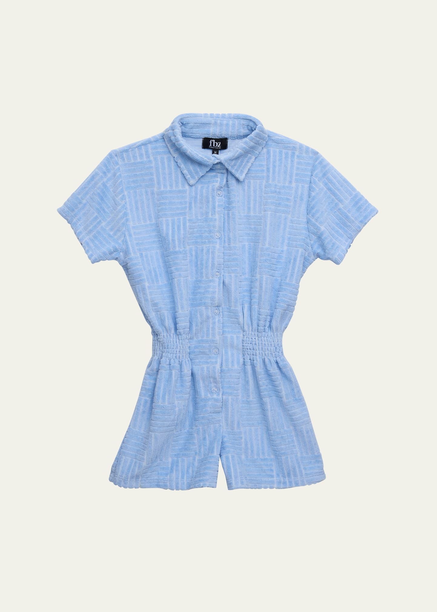 Girl's French Terry Romper, Size S-XL