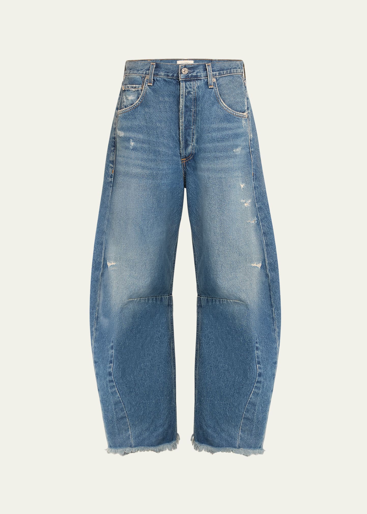 Shop Citizens Of Humanity Horseshoe Frayed Jeans In Magnolia Lt In